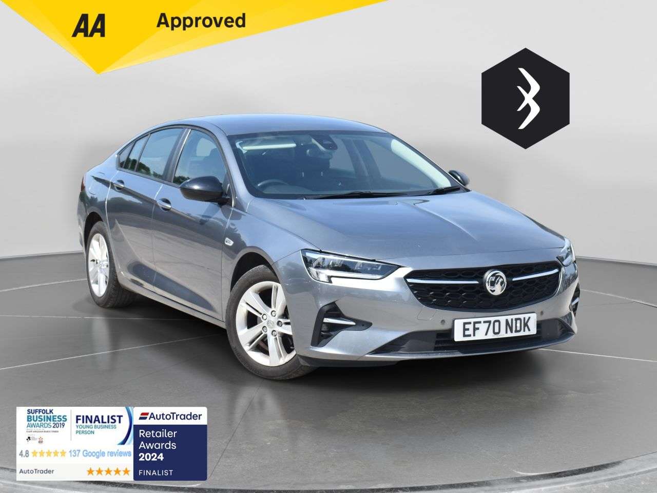 A 2020 VAUXHALL INSIGNIA 1.5 Turbo D SE Nav Grand Sport 5dr Diesel Manual Euro 6 (s/s) (122 ps) ***1 A 2020 VAUXHALL INSIGNIA 1.5 Turbo D SE Nav Grand Sport 5dr Diesel Manual Euro 6 (s/s) (122 ps) ***1