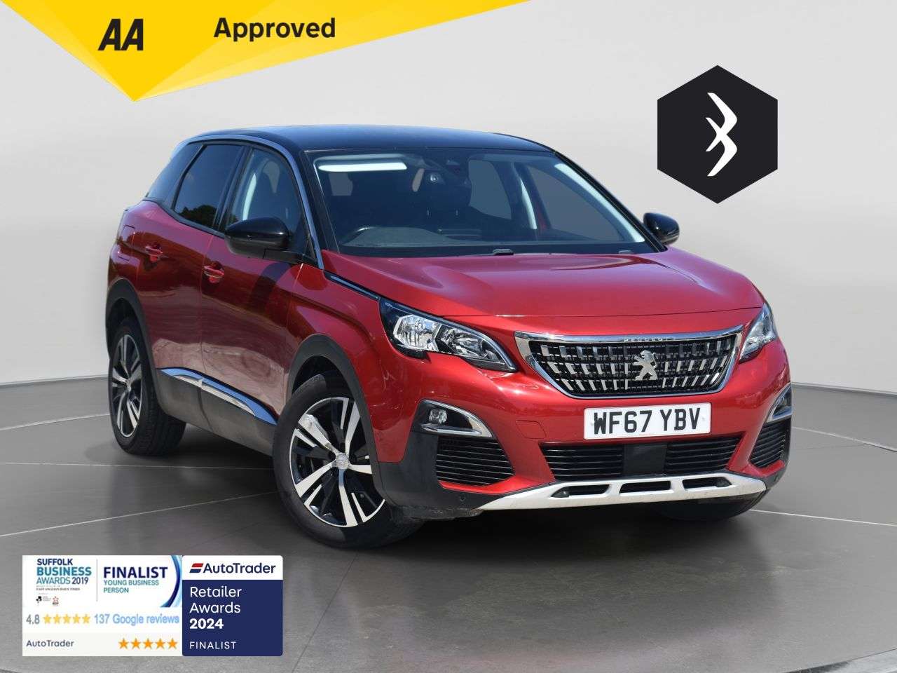 A 2017 PEUGEOT 3008 1.6 BlueHDi Allure SUV 5dr Diesel Manual Euro 6 (s/s) (120 ps) ***128 AA CH A 2017 PEUGEOT 3008 1.6 BlueHDi Allure SUV 5dr Diesel Manual Euro 6 (s/s) (120 ps) ***128 AA CH