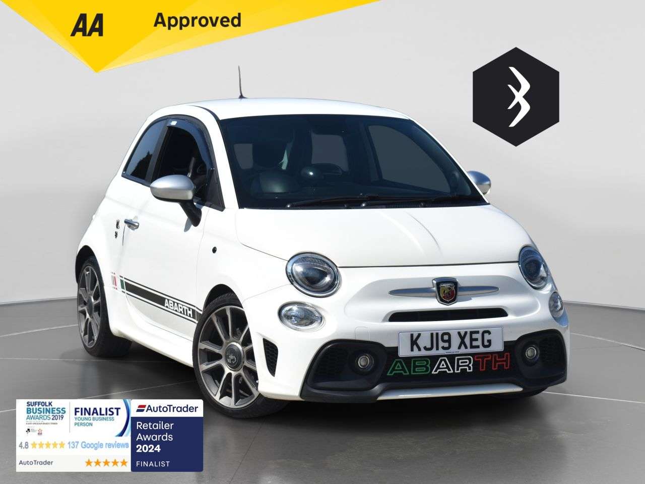 A 2019 ABARTH 595 1.4 T-Jet Turismo 70th Hatchback 3dr Petrol Manual Euro 6 (165 bhp) ***128 A 2019 ABARTH 595 1.4 T-Jet Turismo 70th Hatchback 3dr Petrol Manual Euro 6 (165 bhp) ***128