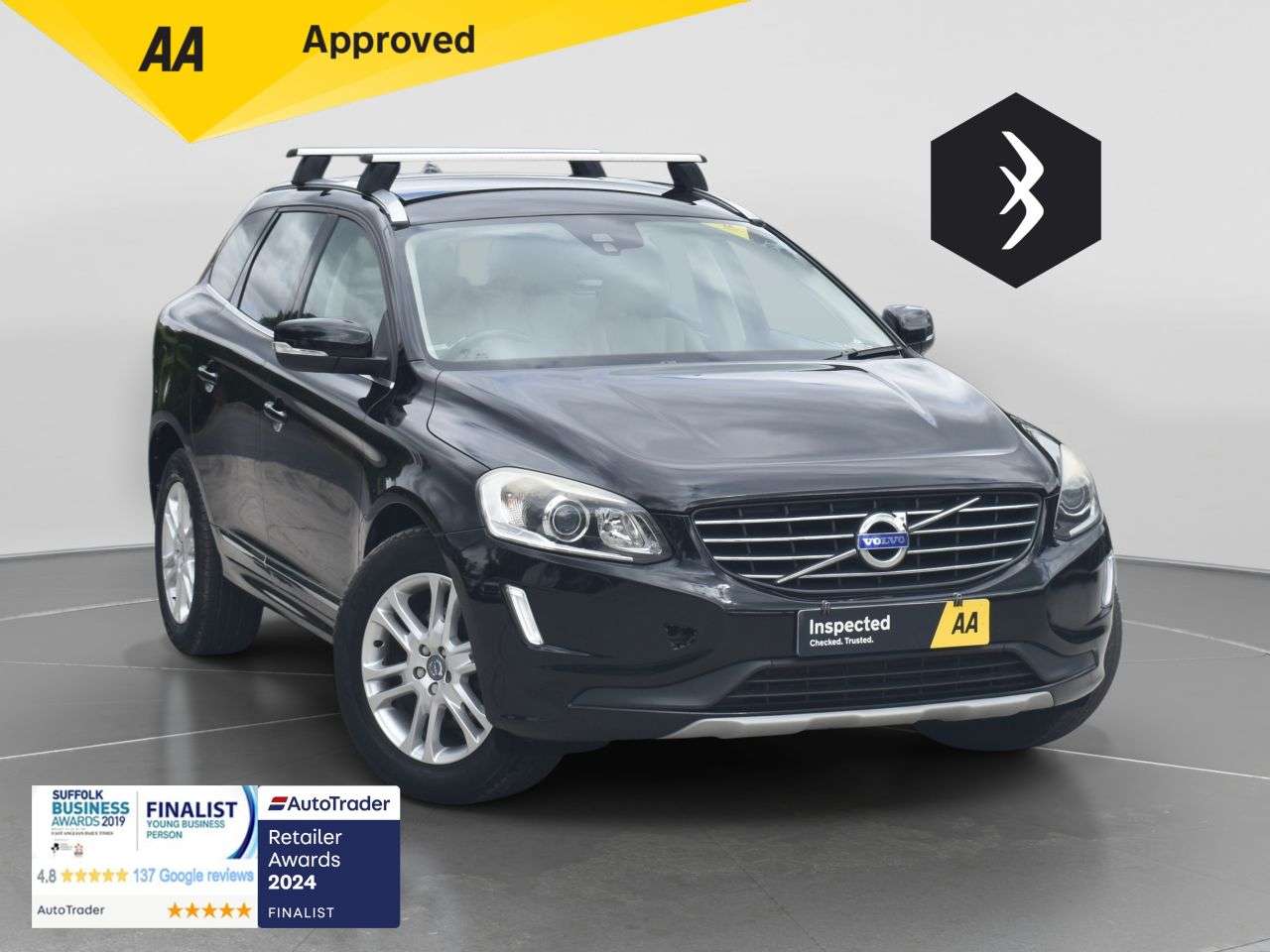 A 2015 VOLVO XC60 2.4 D5 SE Lux Nav SUV 5dr Diesel Auto AWD Euro 6 (s/s) (220 ps) ***128 AA C A 2015 VOLVO XC60 2.4 D5 SE Lux Nav SUV 5dr Diesel Auto AWD Euro 6 (s/s) (220 ps) ***128 AA C