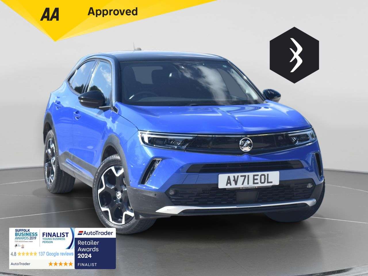 A 2021 VAUXHALL MOKKA 1.2 Turbo Launch Edition SUV 5dr Petrol Auto Euro 6 (s/s) (130 ps) ***128 A A 2021 VAUXHALL MOKKA 1.2 Turbo Launch Edition SUV 5dr Petrol Auto Euro 6 (s/s) (130 ps) ***128 A