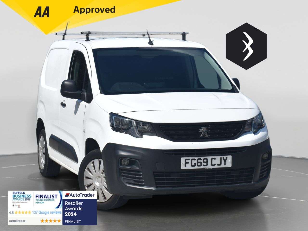 A 2019 PEUGEOT PARTNER 1.5 BlueHDi 1000 Professional Standard Panel Van 5dr Diesel Manual SWB Euro A 2019 PEUGEOT PARTNER 1.5 BlueHDi 1000 Professional Standard Panel Van 5dr Diesel Manual SWB Euro