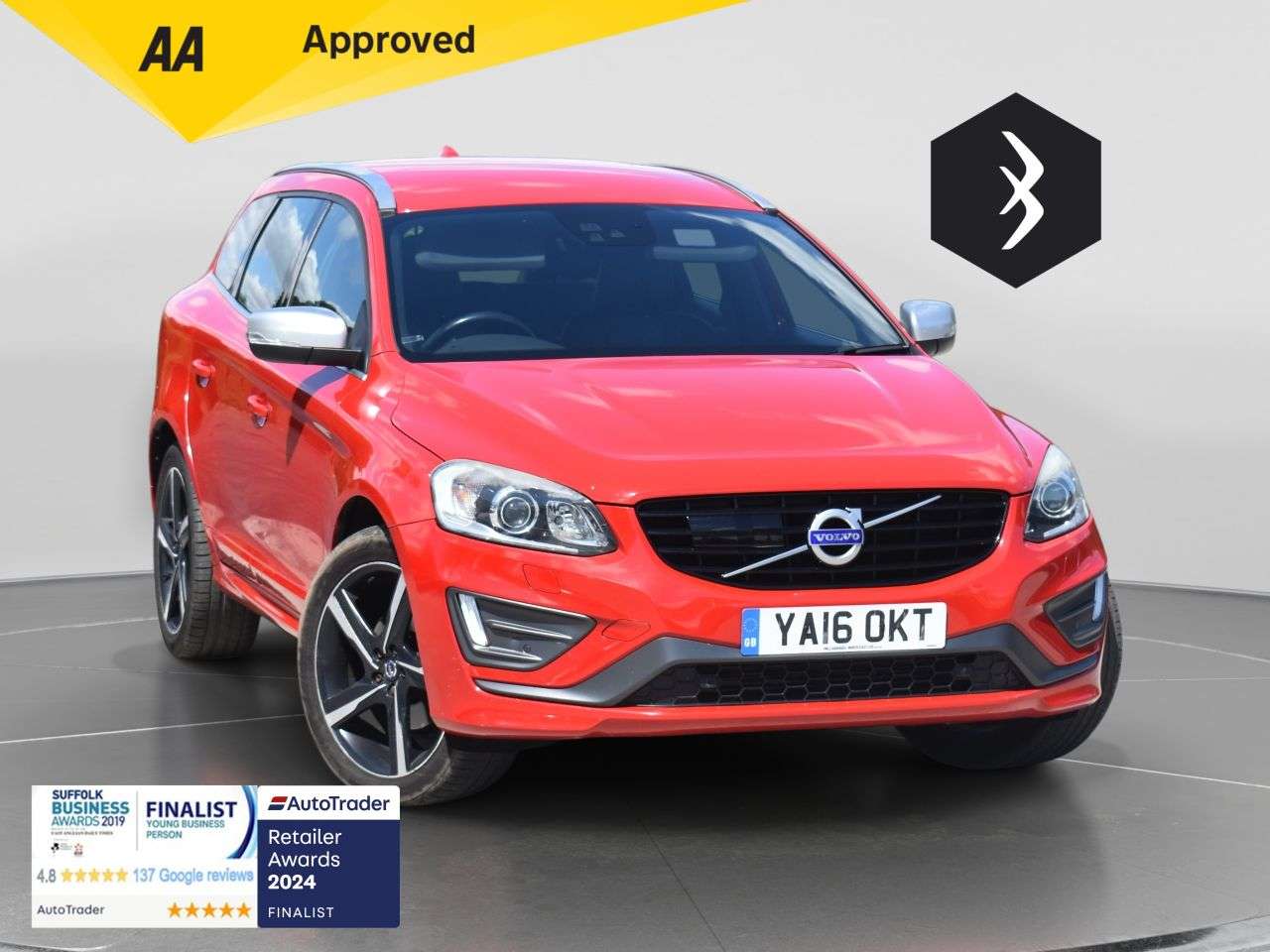 A 2016 VOLVO XC60 2.4 D5 R-Design Lux Nav SUV 5dr Diesel Auto AWD Euro 6 (s/s) (220 ps) ***12 A 2016 VOLVO XC60 2.4 D5 R-Design Lux Nav SUV 5dr Diesel Auto AWD Euro 6 (s/s) (220 ps) ***12