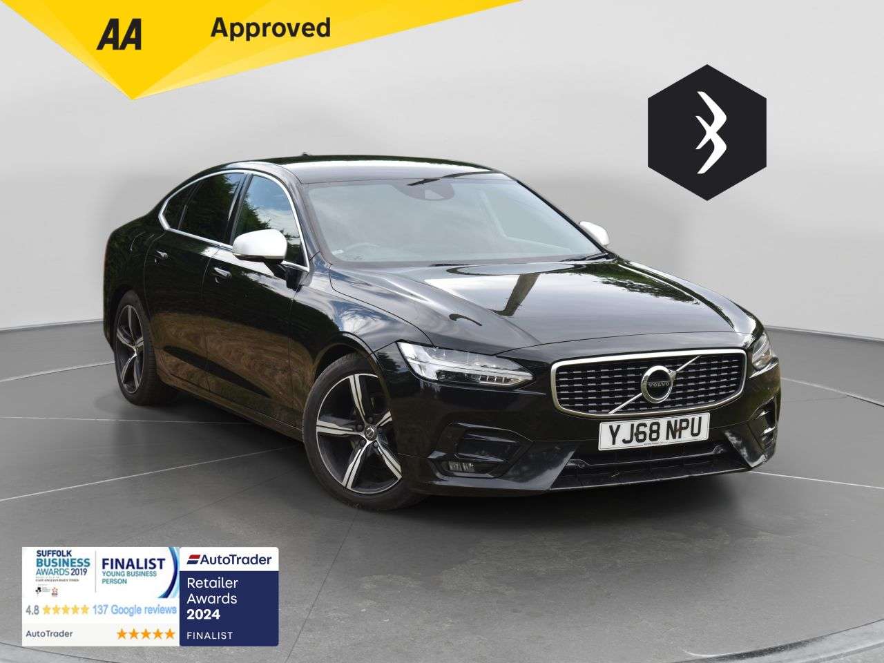 A 2018 VOLVO S90 2.0 D4 R-Design Saloon 4dr Diesel Auto Euro 6 (s/s) (190 ps) ***128 AA POIN A 2018 VOLVO S90 2.0 D4 R-Design Saloon 4dr Diesel Auto Euro 6 (s/s) (190 ps) ***128 AA POIN