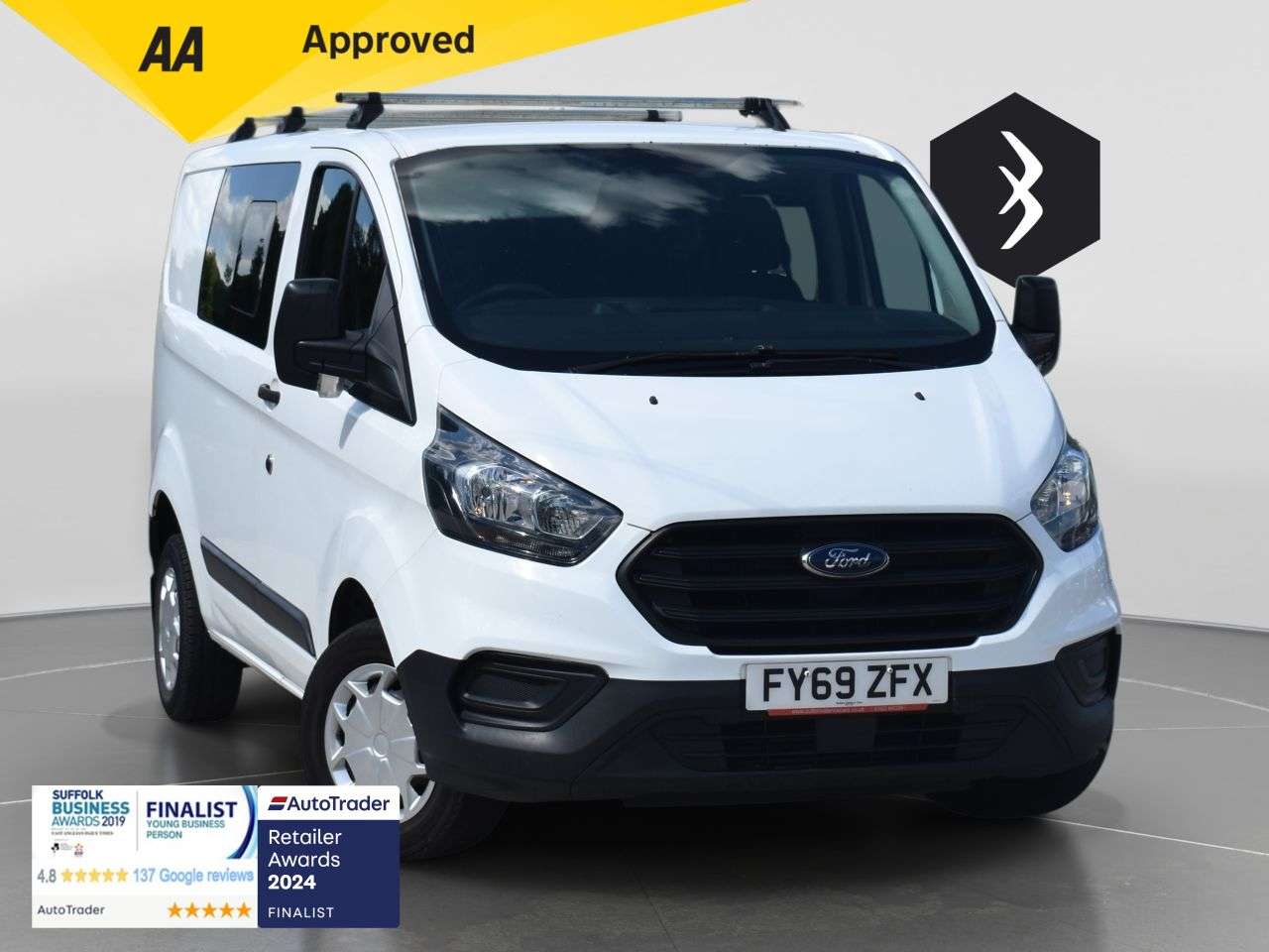 A 2019 FORD TRANSIT CUSTOM 2.0 300 EcoBlue Leader Crew Van Double Cab 5dr Diesel Manual L1 H1 Euro 6 ( A 2019 FORD TRANSIT CUSTOM 2.0 300 EcoBlue Leader Crew Van Double Cab 5dr Diesel Manual L1 H1 Euro 6 (