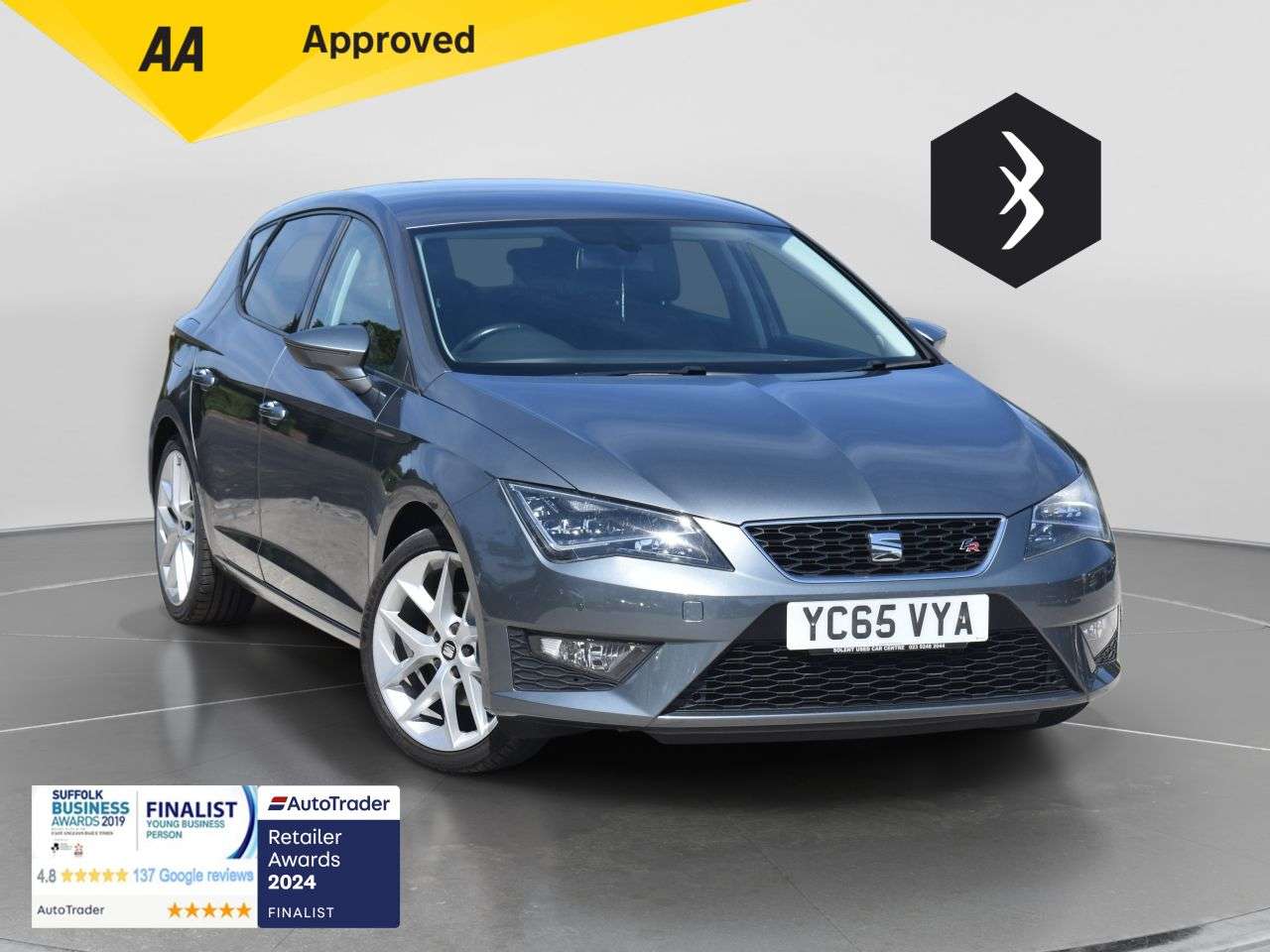 A 2015 SEAT LEON 1.4 EcoTSI FR Hatchback 5dr Petrol DSG Euro 6 (s/s) (150 ps) ***128 AA POIN A 2015 SEAT LEON 1.4 EcoTSI FR Hatchback 5dr Petrol DSG Euro 6 (s/s) (150 ps) ***128 AA POIN