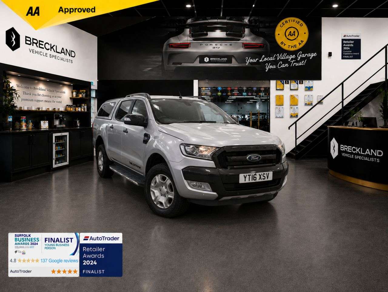 A 2016 FORD RANGER 3.2 TDCi Wildtrak Pickup Double Cab 4dr Diesel Auto 4WD Euro 5 (200 ps) *** A 2016 FORD RANGER 3.2 TDCi Wildtrak Pickup Double Cab 4dr Diesel Auto 4WD Euro 5 (200 ps) ***