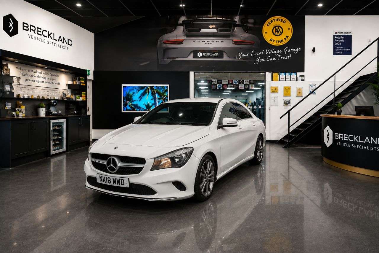 A 2018 MERCEDES-BENZ CLA 1.6 CLA180 Sport Coupe 4dr Petrol Manual Euro 6 (s/s) (122 ps) ***128 AA PO A 2018 MERCEDES-BENZ CLA 1.6 CLA180 Sport Coupe 4dr Petrol Manual Euro 6 (s/s) (122 ps) ***128 AA PO