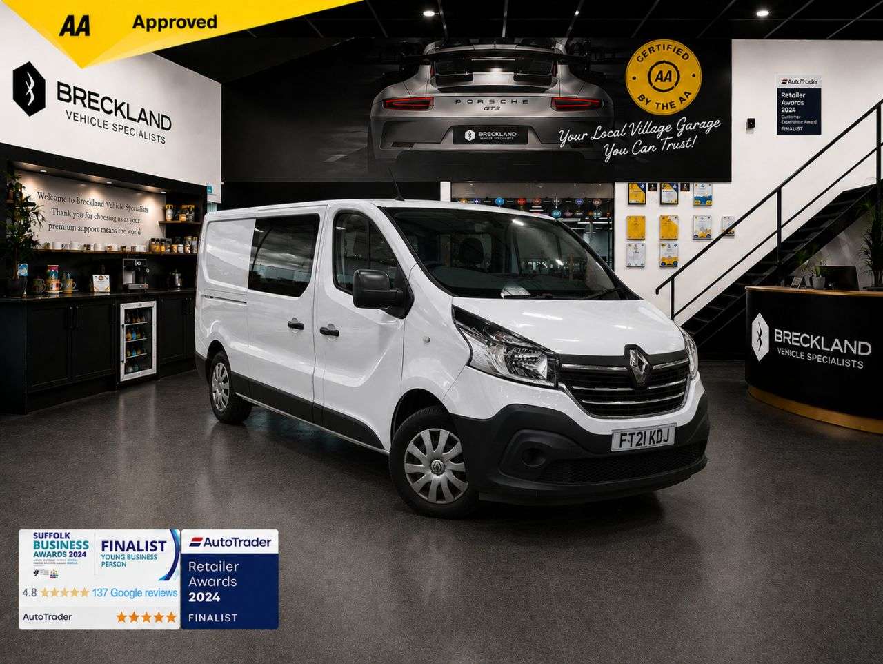 A 2021 RENAULT TRAFIC 2.0 dCi ENERGY 30 Business+ Crew Van Double Cab 6dr Diesel Manual LWB Euro A 2021 RENAULT TRAFIC 2.0 dCi ENERGY 30 Business+ Crew Van Double Cab 6dr Diesel Manual LWB Euro