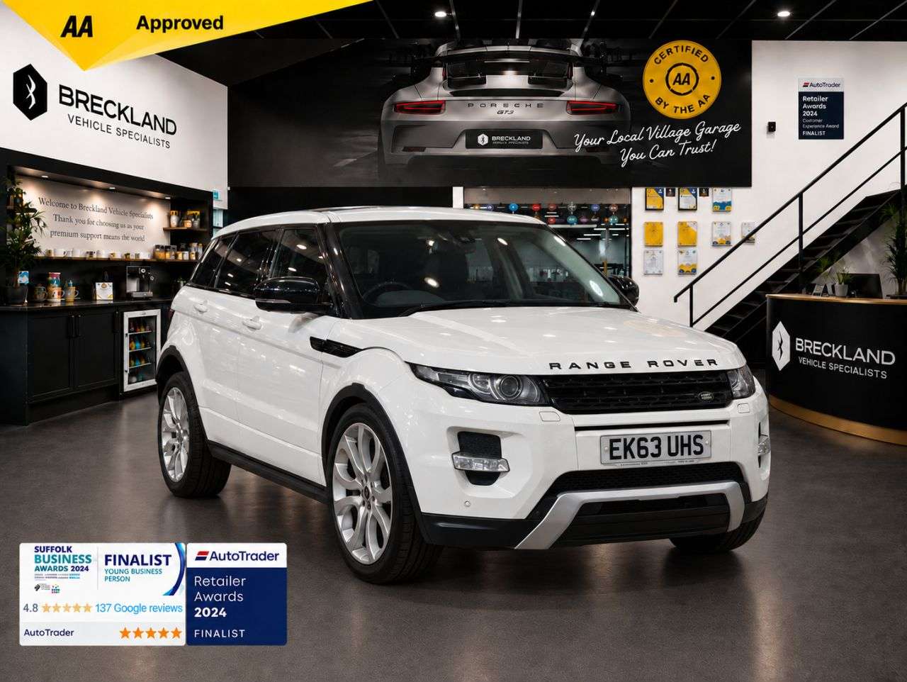 A 2013 LAND ROVER RANGE ROVER EVOQUE 2.2 SD4 Dynamic SUV 5dr Diesel Auto 4WD Euro 5 (s/s) (190 ps) ***128 AA CHE A 2013 LAND ROVER RANGE ROVER EVOQUE 2.2 SD4 Dynamic SUV 5dr Diesel Auto 4WD Euro 5 (s/s) (190 ps) ***128 AA CHE