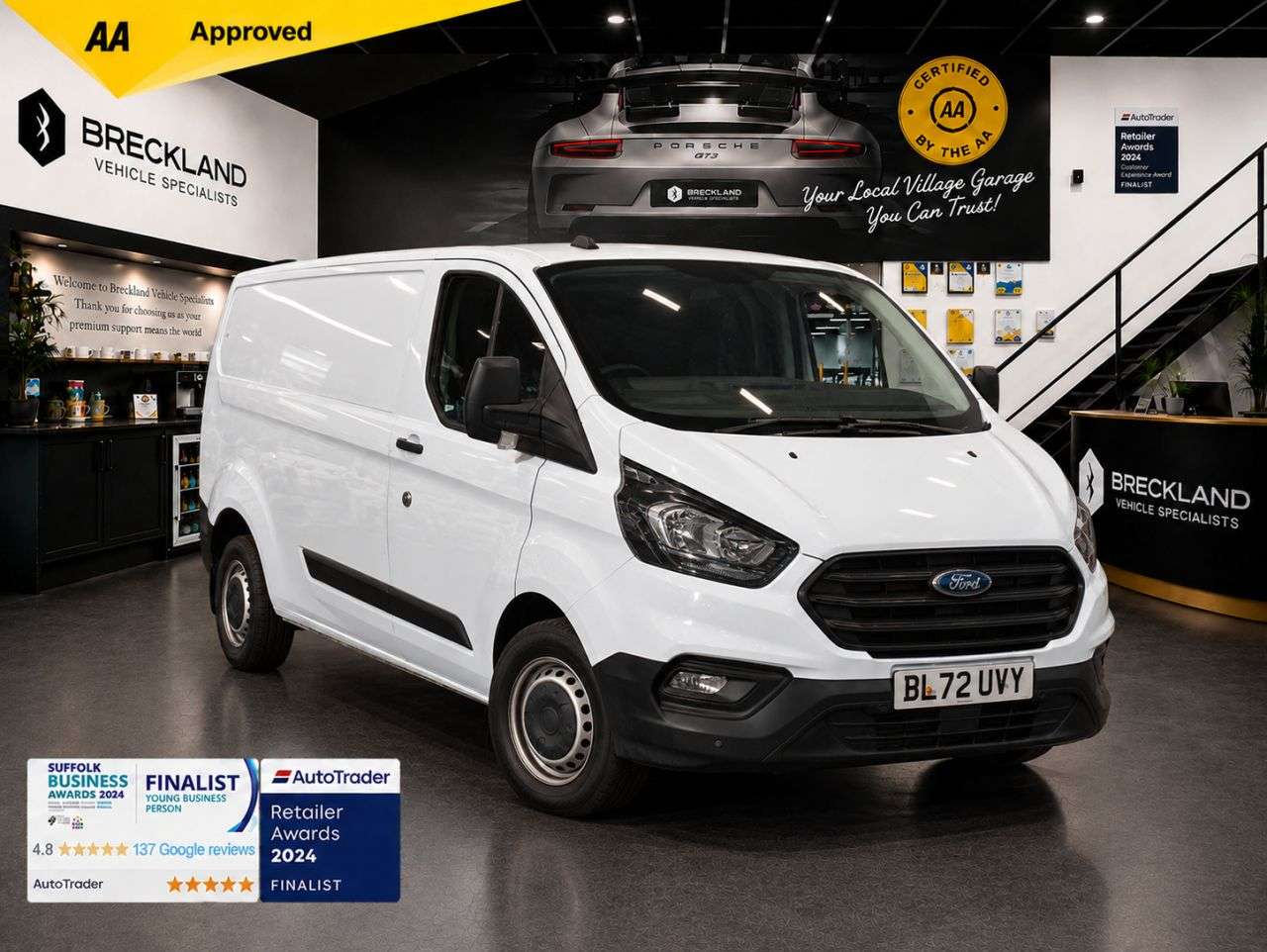 A 2023 FORD TRANSIT CUSTOM 2.0 300 EcoBlue Leader Panel Van 5dr Diesel Manual L2 H1 Euro 6 (s/s) (105 A 2023 FORD TRANSIT CUSTOM 2.0 300 EcoBlue Leader Panel Van 5dr Diesel Manual L2 H1 Euro 6 (s/s) (105