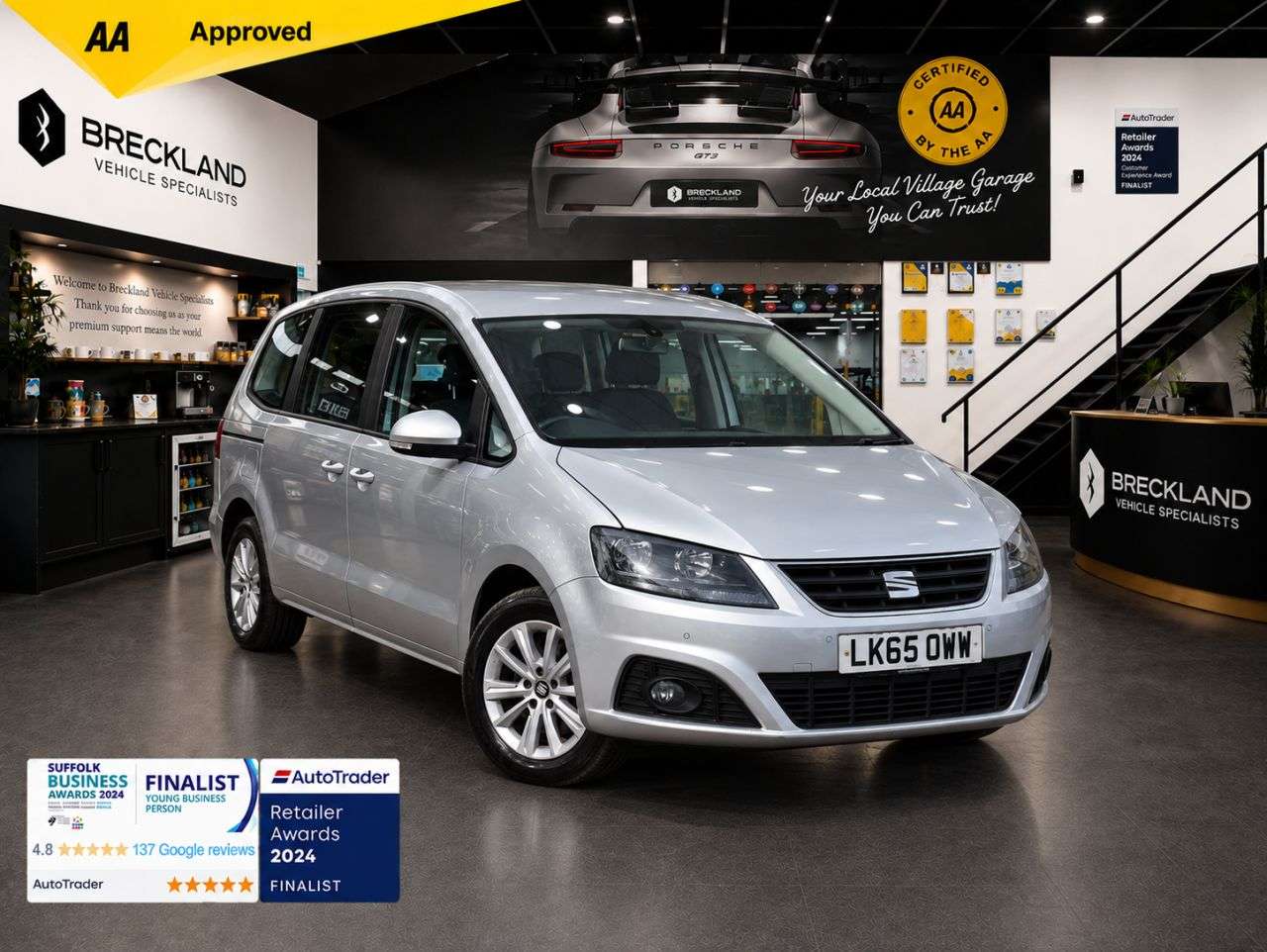 A 2015 SEAT ALHAMBRA 2.0 TDI Ecomotive S MPV 5dr Diesel Manual Euro 6 (s/s) (150 ps) ***12 MONTH A 2015 SEAT ALHAMBRA 2.0 TDI Ecomotive S MPV 5dr Diesel Manual Euro 6 (s/s) (150 ps) ***12 MONTH
