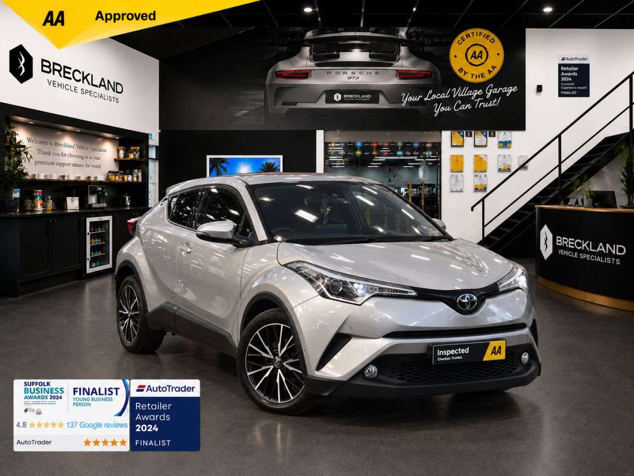 A 2017 TOYOTA C-HR 1.2 VVT-i Excel SUV 5dr Petrol Manual Euro 6 (s/s) (115 ps) ***128 AA POINT A 2017 TOYOTA C-HR 1.2 VVT-i Excel SUV 5dr Petrol Manual Euro 6 (s/s) (115 ps) ***128 AA POINT