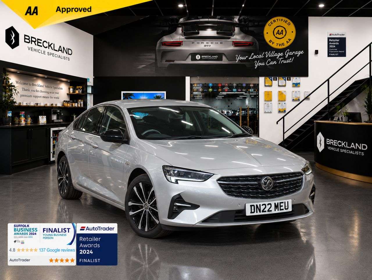 A 2022 VAUXHALL INSIGNIA 1.5 Turbo D Design Grand Sport 5dr Diesel Manual Euro 6 (s/s) (122 ps) ***L A 2022 VAUXHALL INSIGNIA 1.5 Turbo D Design Grand Sport 5dr Diesel Manual Euro 6 (s/s) (122 ps) ***L