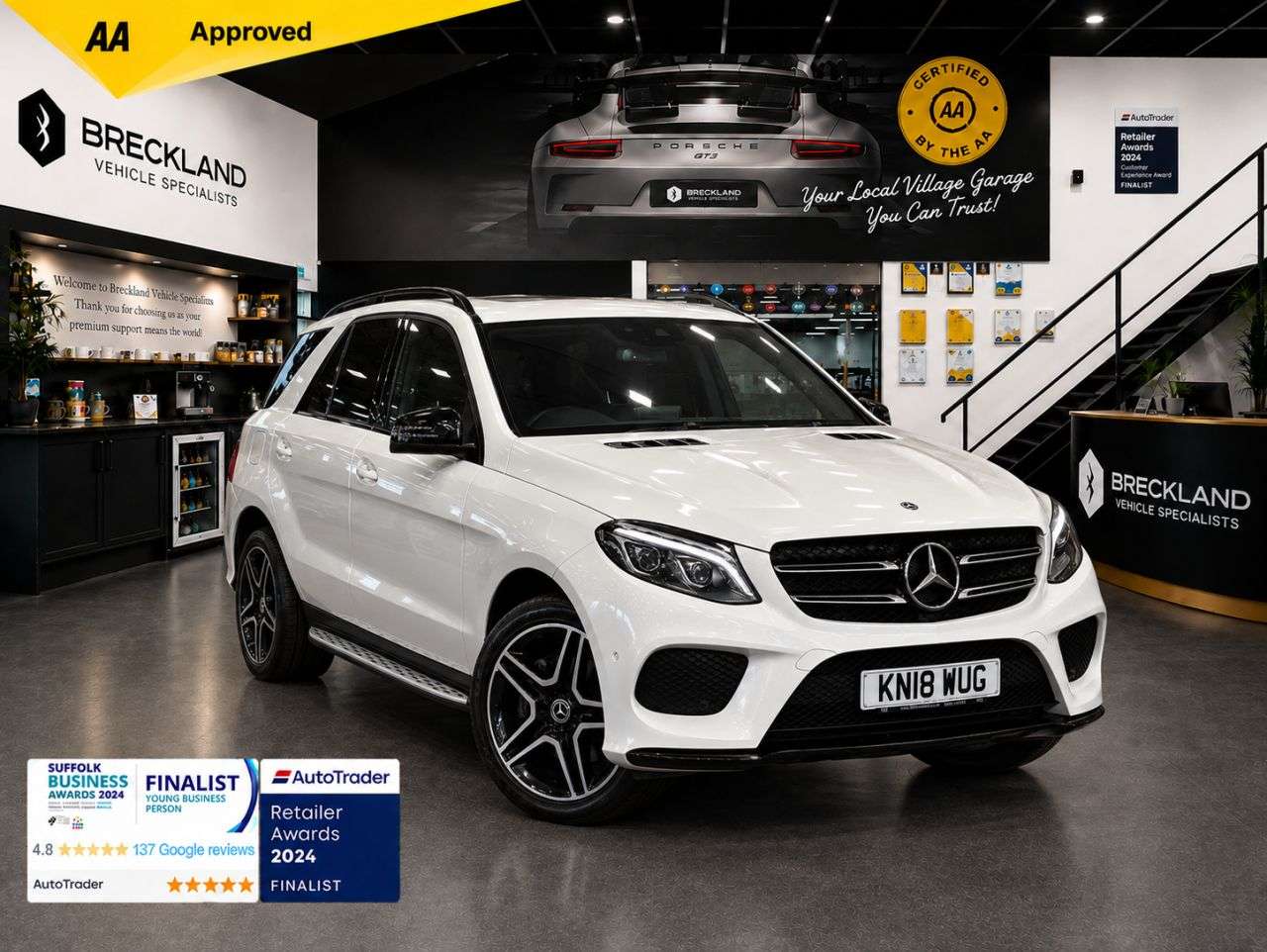 A 2018 MERCEDES-BENZ GLE 3.0 GLE350d V6 AMG Night Edition SUV 5dr Diesel G-Tronic 4MATIC Euro 6 (s/s A 2018 MERCEDES-BENZ GLE 3.0 GLE350d V6 AMG Night Edition SUV 5dr Diesel G-Tronic 4MATIC Euro 6 (s/s