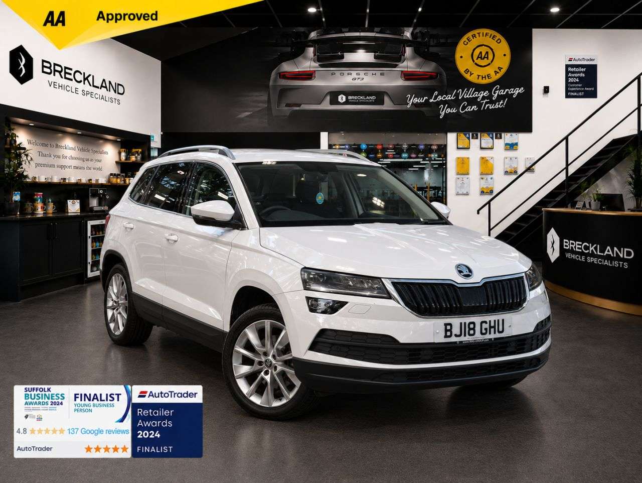 A 2018 SKODA KAROQ 1.5 TSI SE L SUV 5dr Petrol Manual Euro 6 (s/s) (150 ps) ***128 AA POINT CH A 2018 SKODA KAROQ 1.5 TSI SE L SUV 5dr Petrol Manual Euro 6 (s/s) (150 ps) ***128 AA POINT CH