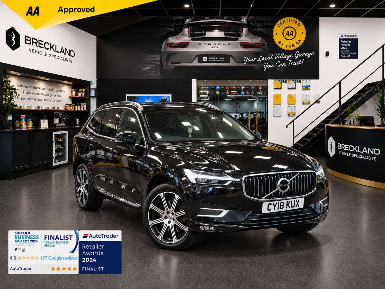 A 2018 VOLVO XC60 2.0 D4 Inscription Pro SUV 5dr Diesel Auto AWD Euro 6 (s/s) (190 ps) ***128 A 2018 VOLVO XC60 2.0 D4 Inscription Pro SUV 5dr Diesel Auto AWD Euro 6 (s/s) (190 ps) ***128