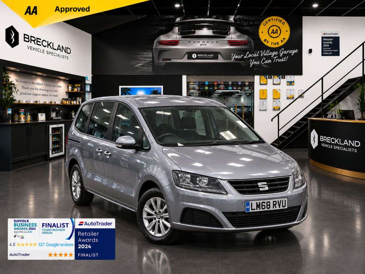 A 2018 SEAT ALHAMBRA 2.0 TDI S MPV 5dr Diesel DSG Euro 6 (s/s) (150 ps) ***128 AA POINT CHECK ** A 2018 SEAT ALHAMBRA 2.0 TDI S MPV 5dr Diesel DSG Euro 6 (s/s) (150 ps) ***128 AA POINT CHECK **