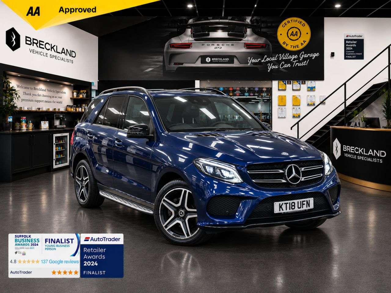 A 2018 MERCEDES-BENZ GLE 3.0 GLE350d V6 AMG Night Edition SUV 5dr Diesel G-Tronic 4MATIC Euro 6 (s/s A 2018 MERCEDES-BENZ GLE 3.0 GLE350d V6 AMG Night Edition SUV 5dr Diesel G-Tronic 4MATIC Euro 6 (s/s