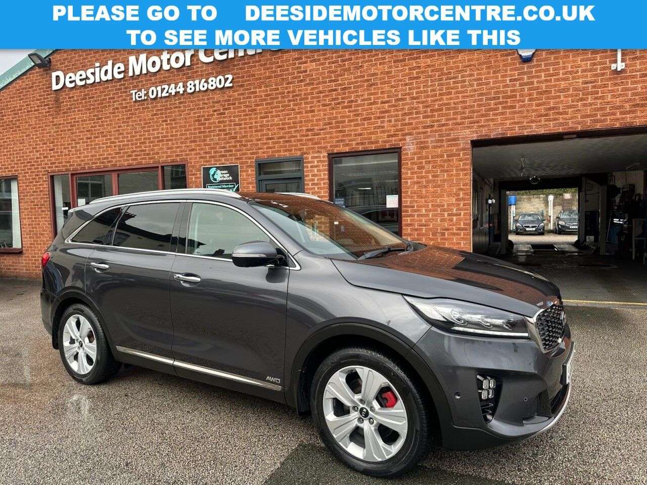 A 2018 KIA SORENTO 2.2 CRDi GT-Line S SUV 5dr Diesel Auto AWD Euro 6 (s/s) (197 bhp) Rear view A 2018 KIA SORENTO 2.2 CRDi GT-Line S SUV 5dr Diesel Auto AWD Euro 6 (s/s) (197 bhp) Rear view