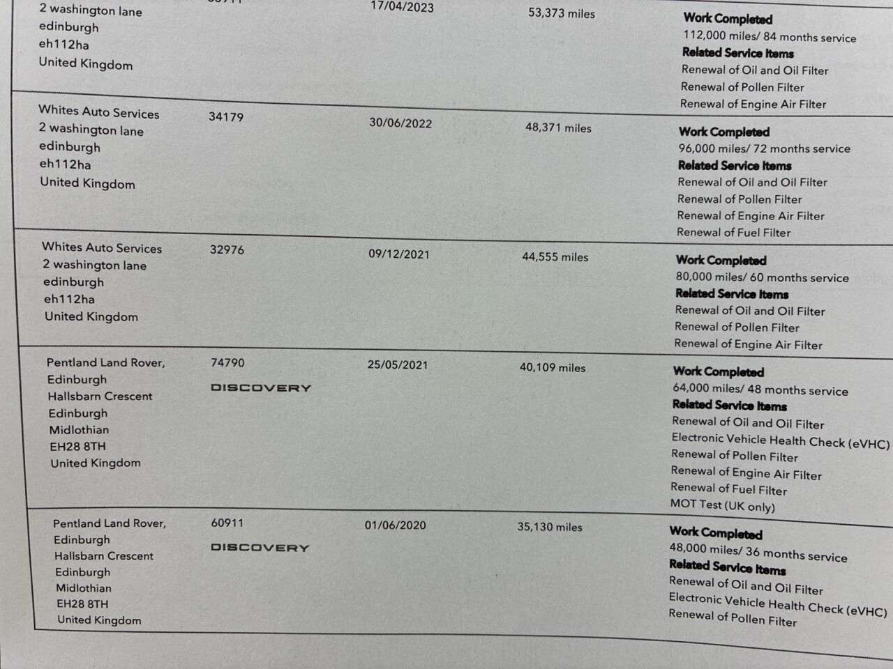 2016 LAND ROVER DISCOVERY 4 2016 LAND ROVER DISCOVERY 4