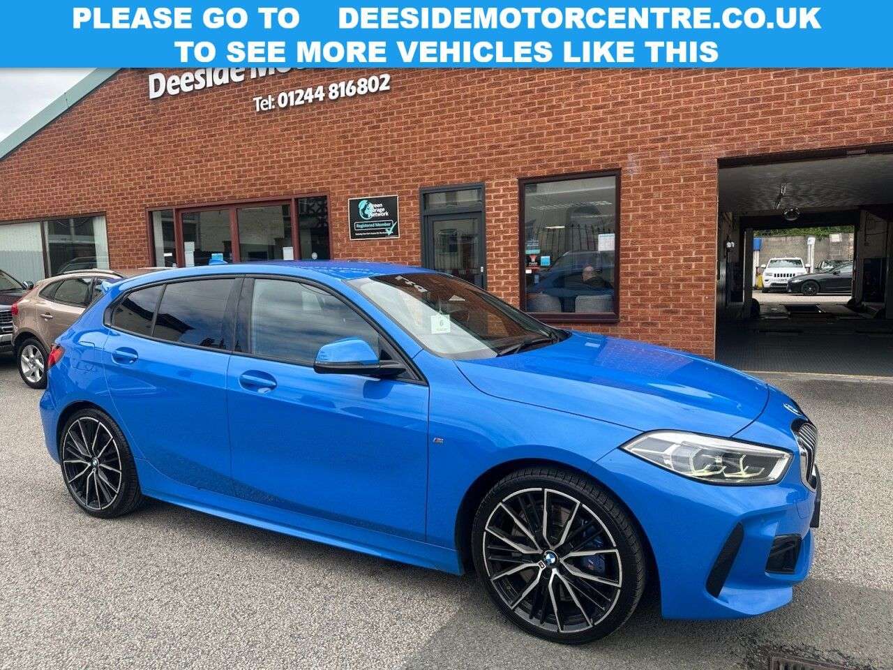 A 2021 BMW 1 SERIES 2.0 118d M Sport Hatchback 5dr Diesel Auto Euro 6 (s/s) (150 ps) Front and A 2021 BMW 1 SERIES 2.0 118d M Sport Hatchback 5dr Diesel Auto Euro 6 (s/s) (150 ps) Front and