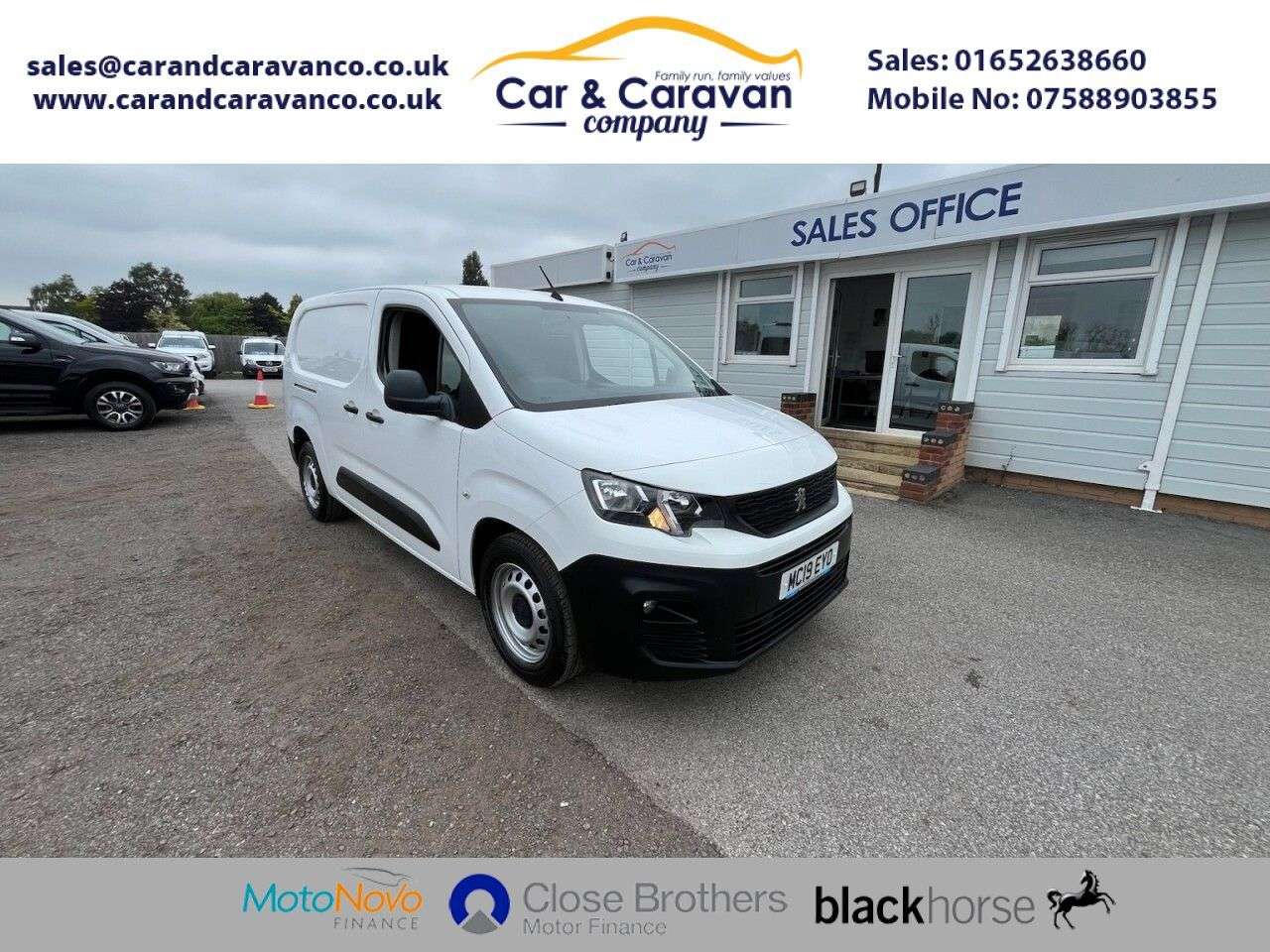 A 2019 PEUGEOT PARTNER 1.6 BlueHDi 950 Grip Long Panel Van 6dr Diesel Manual LWB Euro 6 (s/s) (100 A 2019 PEUGEOT PARTNER 1.6 BlueHDi 950 Grip Long Panel Van 6dr Diesel Manual LWB Euro 6 (s/s) (100