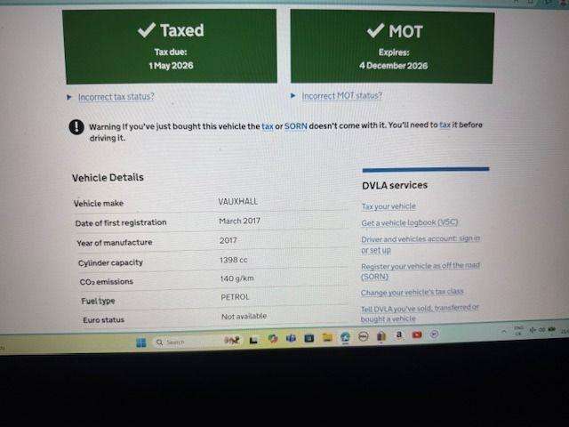 2017 VAUXHALL MERIVA 2017 VAUXHALL MERIVA