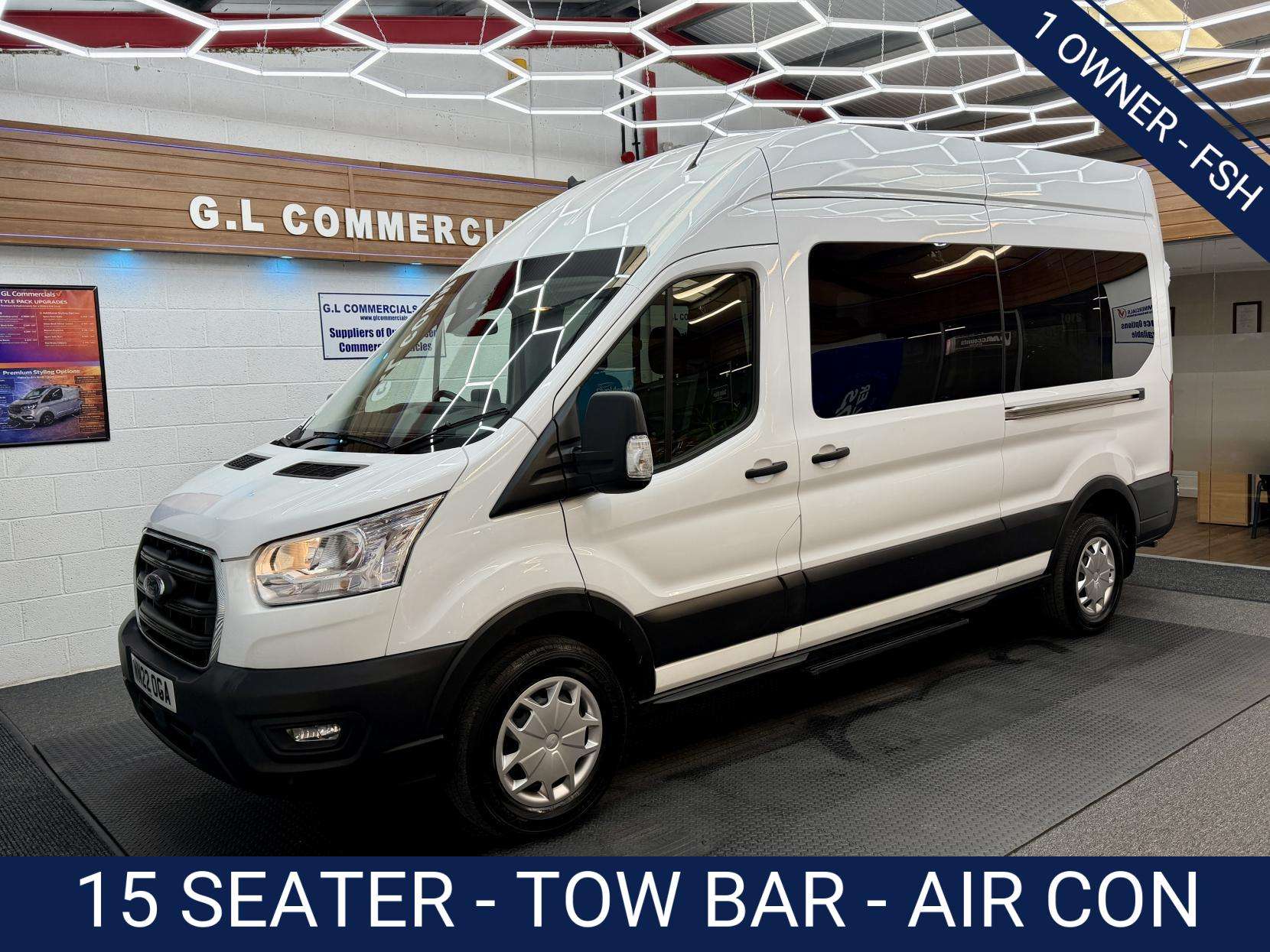 A 2022 FORD TRANSIT 2.0 410 EcoBlue Trend Minibus Double Cab 5dr Diesel Manual RWD L3 H2 Euro 6 (s/s) (15 Seat) (130 ps) A 2022 FORD TRANSIT 2.0 410 EcoBlue Trend Minibus Double Cab 5dr Diesel Manual RWD L3 H2 Euro 6 (s/s) (15 Seat) (130 ps)