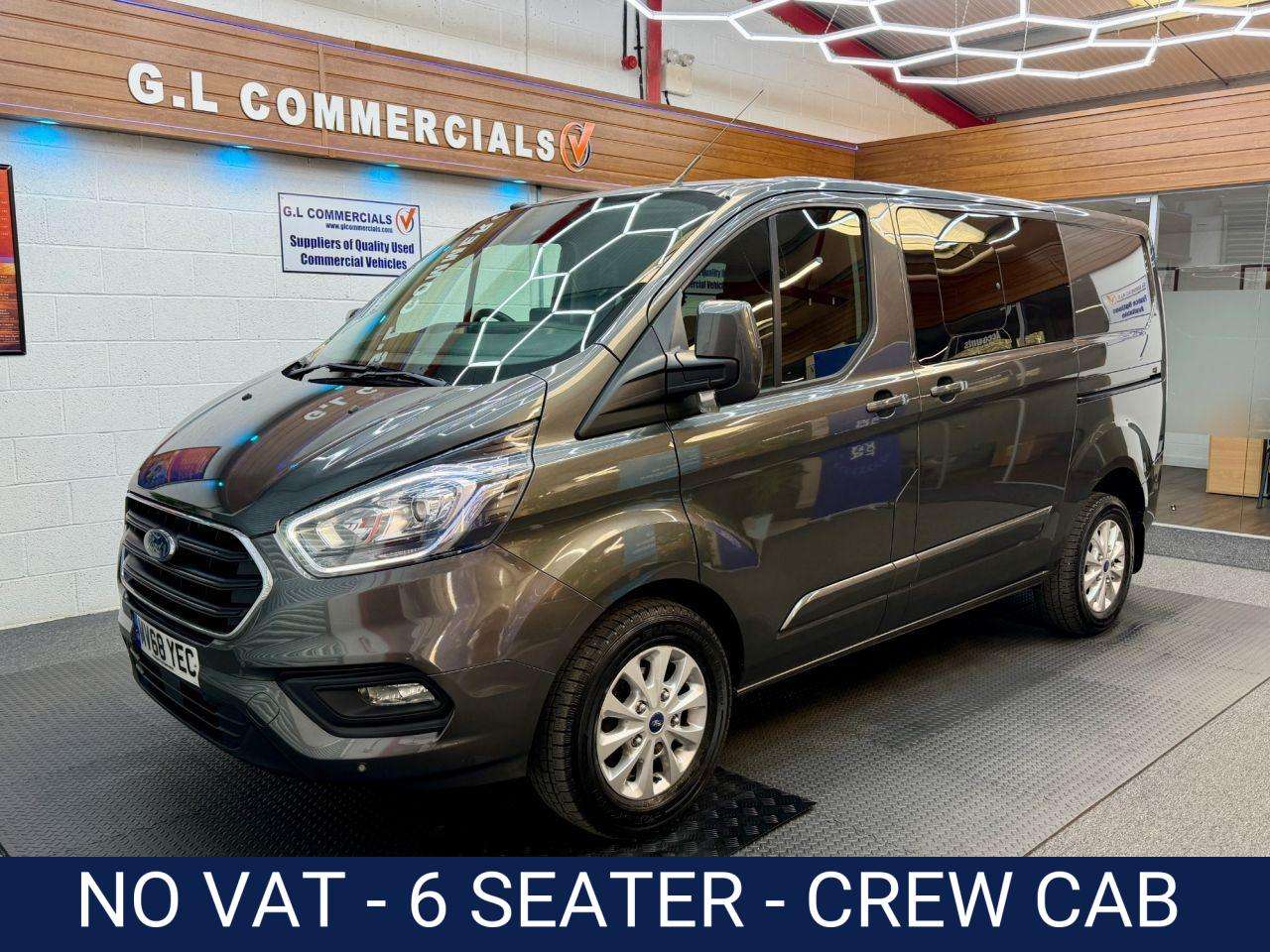 A 2018 FORD TRANSIT CUSTOM 2.0 300 EcoBlue Limited Crew Van Double Cab 5dr Diesel Manual L1 H1 Euro 6 (6 Seat) (130 ps) A 2018 FORD TRANSIT CUSTOM 2.0 300 EcoBlue Limited Crew Van Double Cab 5dr Diesel Manual L1 H1 Euro 6 (6 Seat) (130 ps)