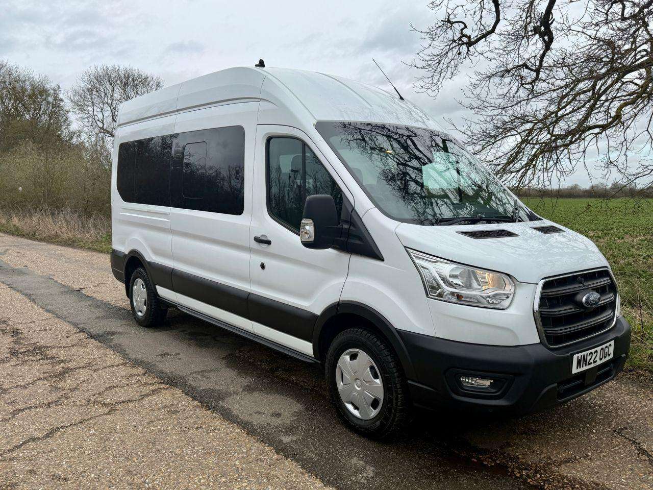 A 2022 FORD TRANSIT 2.0 410 EcoBlue Trend Minibus Double Cab 5dr Diesel Manual RWD L3 H2 Euro 6 (s/s) (15 Seat) (130 ps) A 2022 FORD TRANSIT 2.0 410 EcoBlue Trend Minibus Double Cab 5dr Diesel Manual RWD L3 H2 Euro 6 (s/s) (15 Seat) (130 ps)