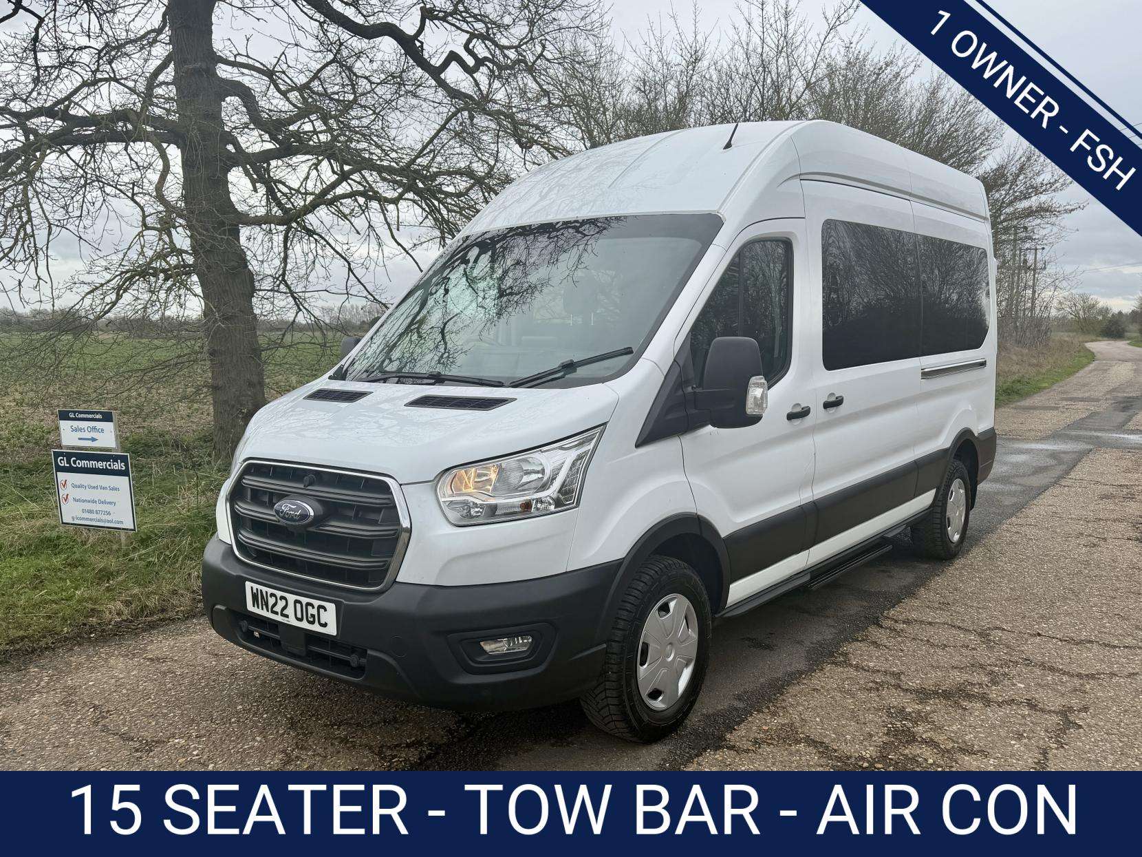 A 2022 FORD TRANSIT 2.0 410 EcoBlue Trend Minibus Double Cab 5dr Diesel Manual RWD L3 H2 Euro 6 (s/s) (15 Seat) (130 ps) A 2022 FORD TRANSIT 2.0 410 EcoBlue Trend Minibus Double Cab 5dr Diesel Manual RWD L3 H2 Euro 6 (s/s) (15 Seat) (130 ps)