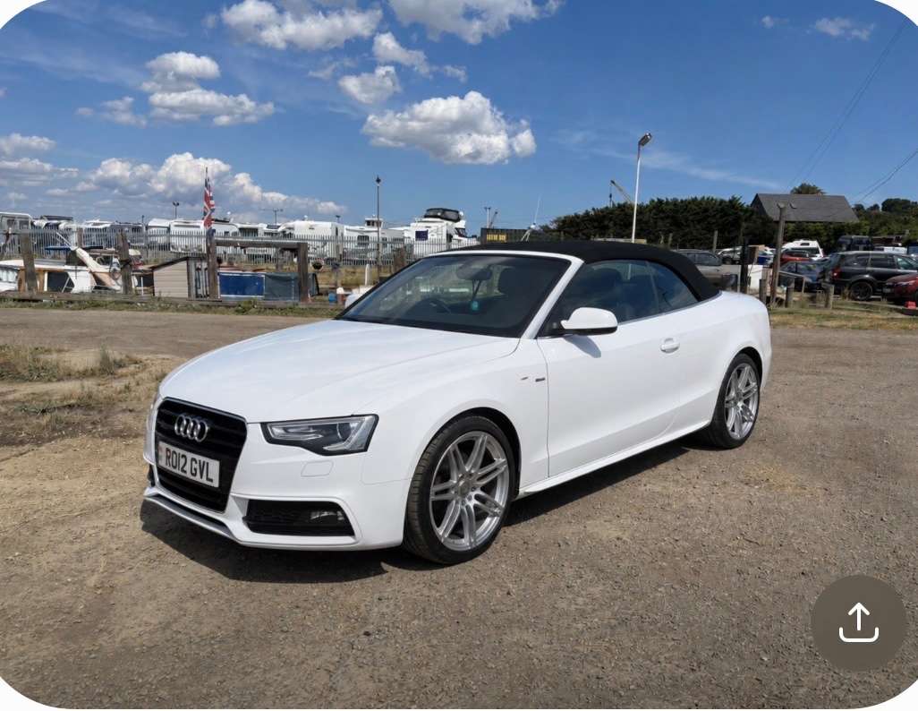 A 2012 AUDI A5 CABRIOLET 2.0 TFSI S line Convertible 2dr Petrol Multitronic Euro 5 (s/s) (211 ps) A 2012 AUDI A5 CABRIOLET 2.0 TFSI S line Convertible 2dr Petrol Multitronic Euro 5 (s/s) (211 ps)