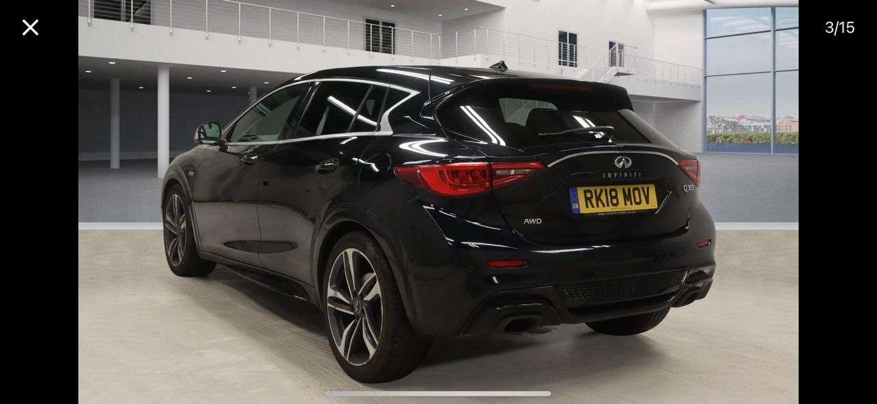 A 2018 INFINITI Q30 2.0T Sport InTouch Hatchback 5dr Petrol DCT AWD Euro 6 (s/s) (211 ps) A 2018 INFINITI Q30 2.0T Sport InTouch Hatchback 5dr Petrol DCT AWD Euro 6 (s/s) (211 ps)