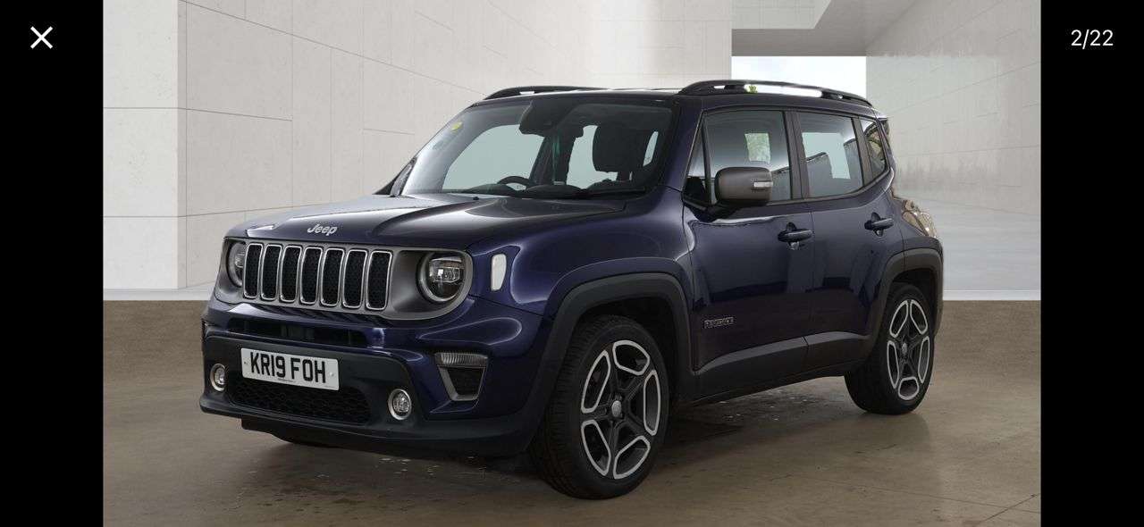 A 2019 JEEP RENEGADE 1.0 GSE T3 Limited SUV 5dr Petrol Manual Euro 6 (s/s) (120 ps) A 2019 JEEP RENEGADE 1.0 GSE T3 Limited SUV 5dr Petrol Manual Euro 6 (s/s) (120 ps)