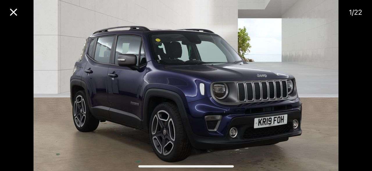 A 2019 JEEP RENEGADE 1.0 GSE T3 Limited SUV 5dr Petrol Manual Euro 6 (s/s) (120 ps) A 2019 JEEP RENEGADE 1.0 GSE T3 Limited SUV 5dr Petrol Manual Euro 6 (s/s) (120 ps)