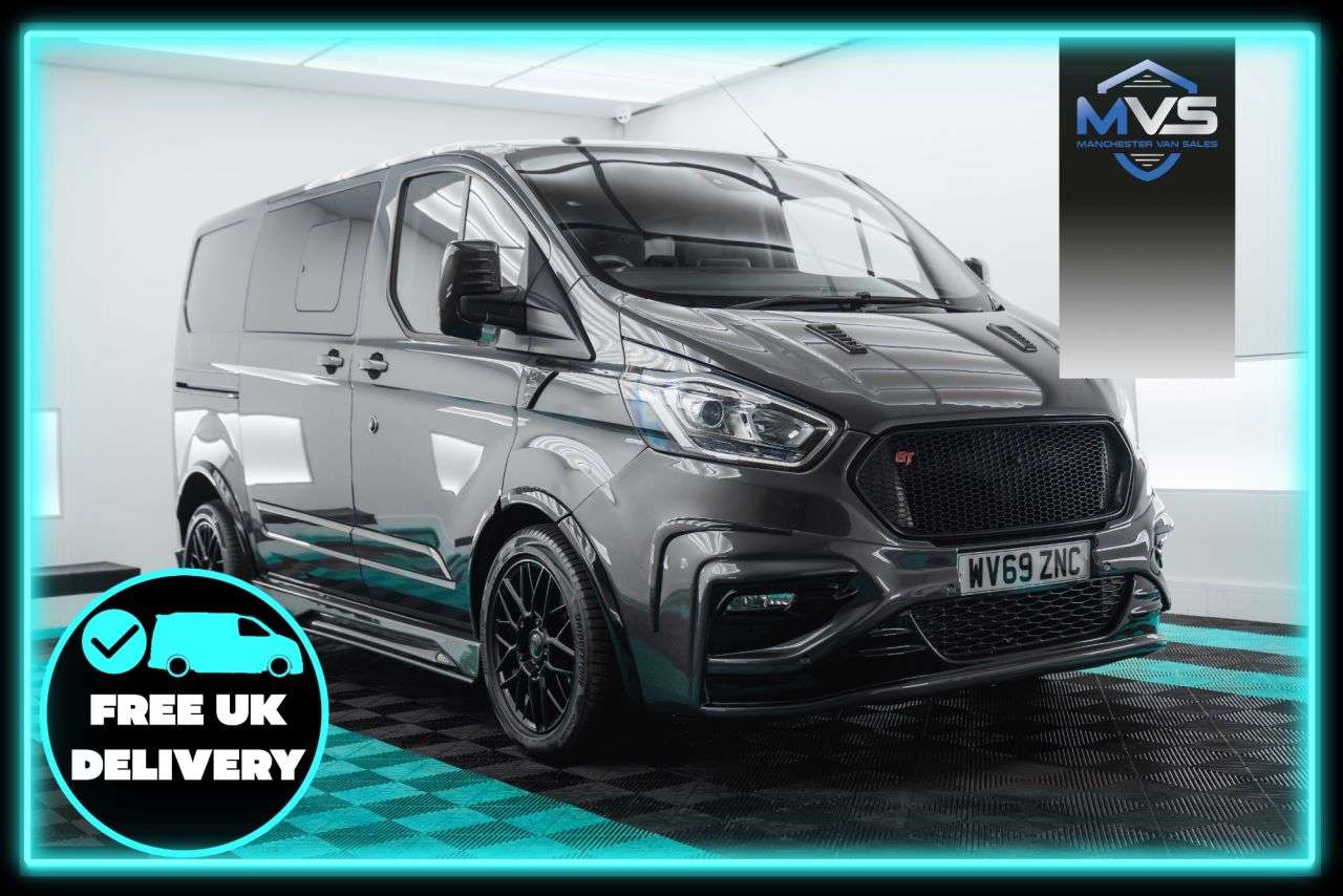 A 2019 FORD TRANSIT CUSTOM 2.0 300 LWB GT SPORT DCAB - 170BHP AUTO - TAILGATE - 6 SEATS A 2019 FORD TRANSIT CUSTOM 2.0 300 LWB GT SPORT DCAB - 170BHP AUTO - TAILGATE - 6 SEATS