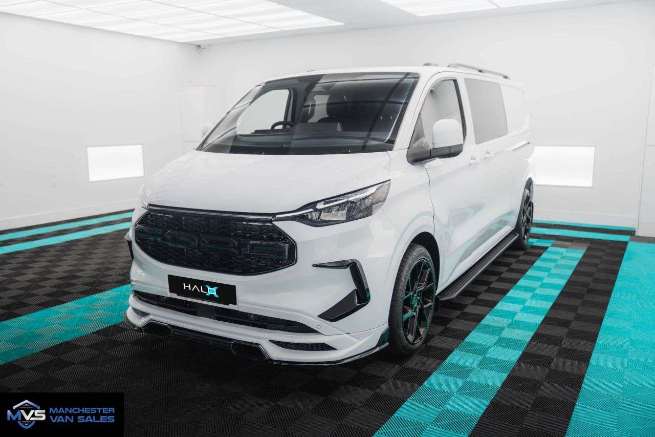 A 0 FORD TRANSIT CUSTOM 2.0 320 LWB FACTORY SPORT + HALO X 170BHP AUTO DCAB - TOP SPEC A 0 FORD TRANSIT CUSTOM 2.0 320 LWB FACTORY SPORT + HALO X 170BHP AUTO DCAB - TOP SPEC