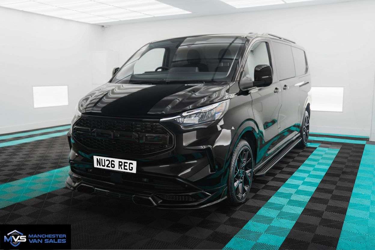 A 2026 FORD TRANSIT CUSTOM 2.0 LWB HALO X 170BHP AUTO DCAB - TAILGATE BLACK EDITION A 2026 FORD TRANSIT CUSTOM 2.0 LWB HALO X 170BHP AUTO DCAB - TAILGATE BLACK EDITION