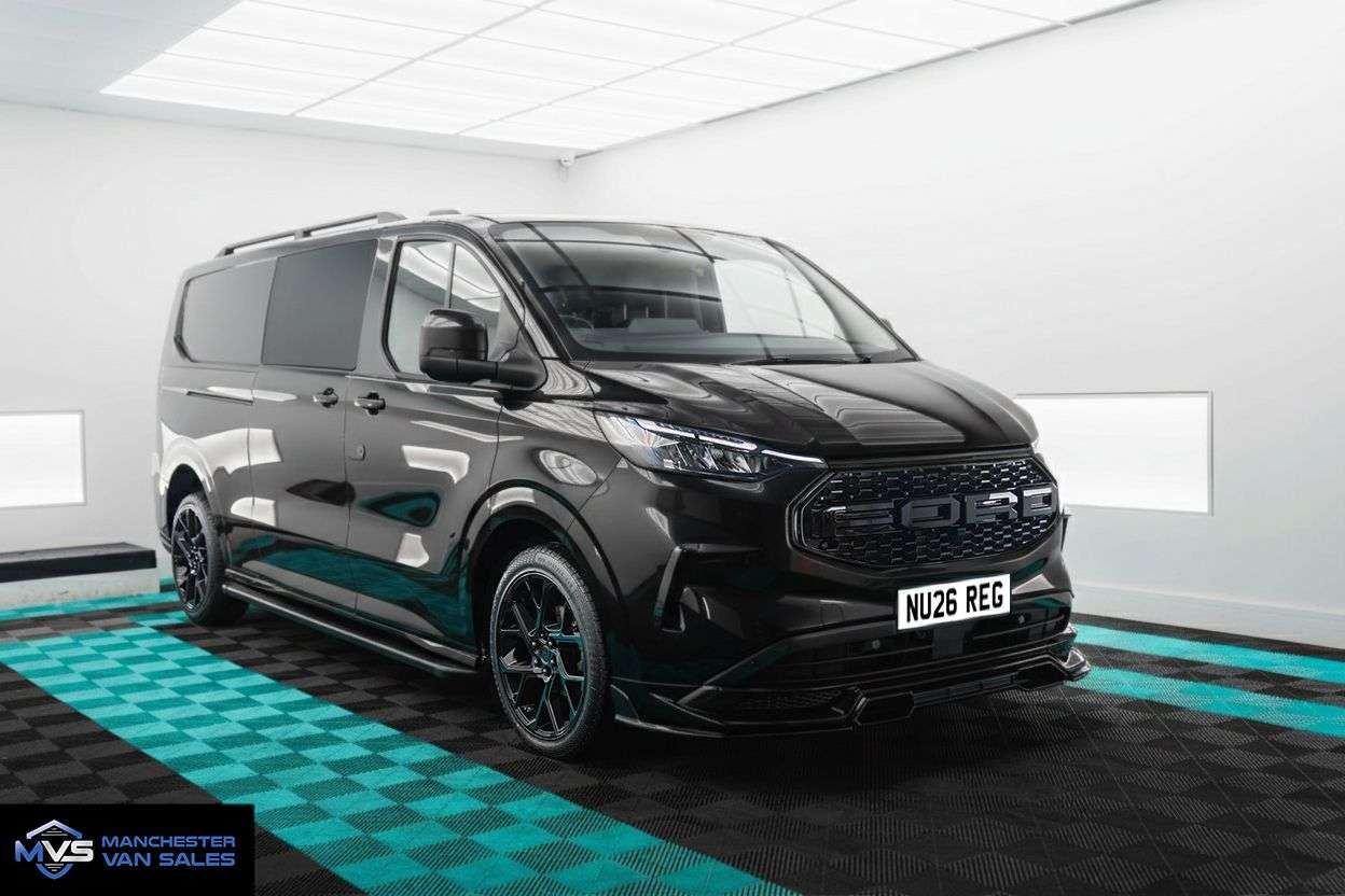 A 2026 FORD TRANSIT CUSTOM 2.0 LWB HALO X 170BHP AUTO DCAB - TAILGATE BLACK EDITION A 2026 FORD TRANSIT CUSTOM 2.0 LWB HALO X 170BHP AUTO DCAB - TAILGATE BLACK EDITION