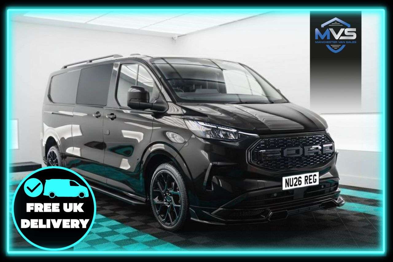 A 2026 FORD TRANSIT CUSTOM 2.0 LWB HALO X 170BHP AUTO DCAB - TAILGATE BLACK EDITION A 2026 FORD TRANSIT CUSTOM 2.0 LWB HALO X 170BHP AUTO DCAB - TAILGATE BLACK EDITION