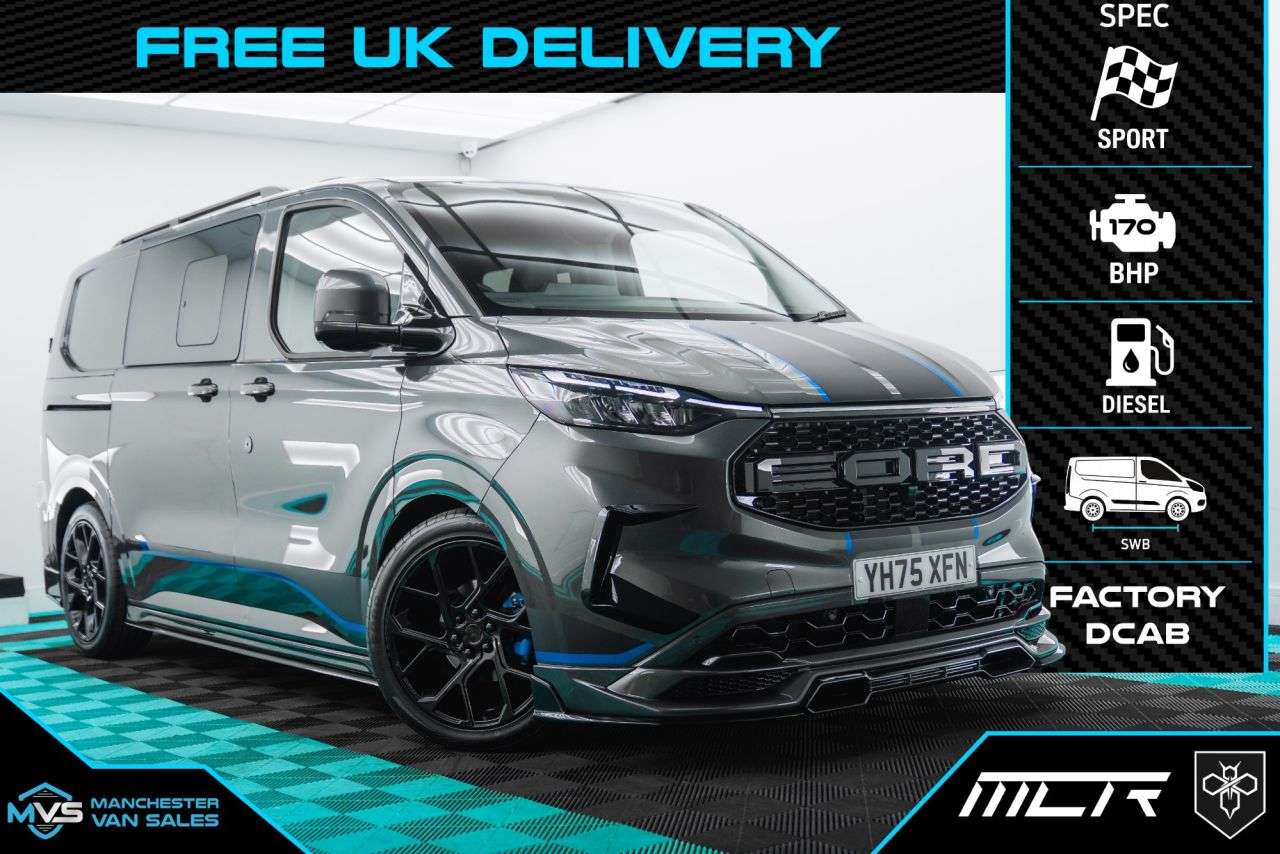 A 2025 FORD TRANSIT CUSTOM 2.0 320 SWB MCR SPORT EDITION 170BHP AUTO - VERY HIGH SPEC A 2025 FORD TRANSIT CUSTOM 2.0 320 SWB MCR SPORT EDITION 170BHP AUTO - VERY HIGH SPEC