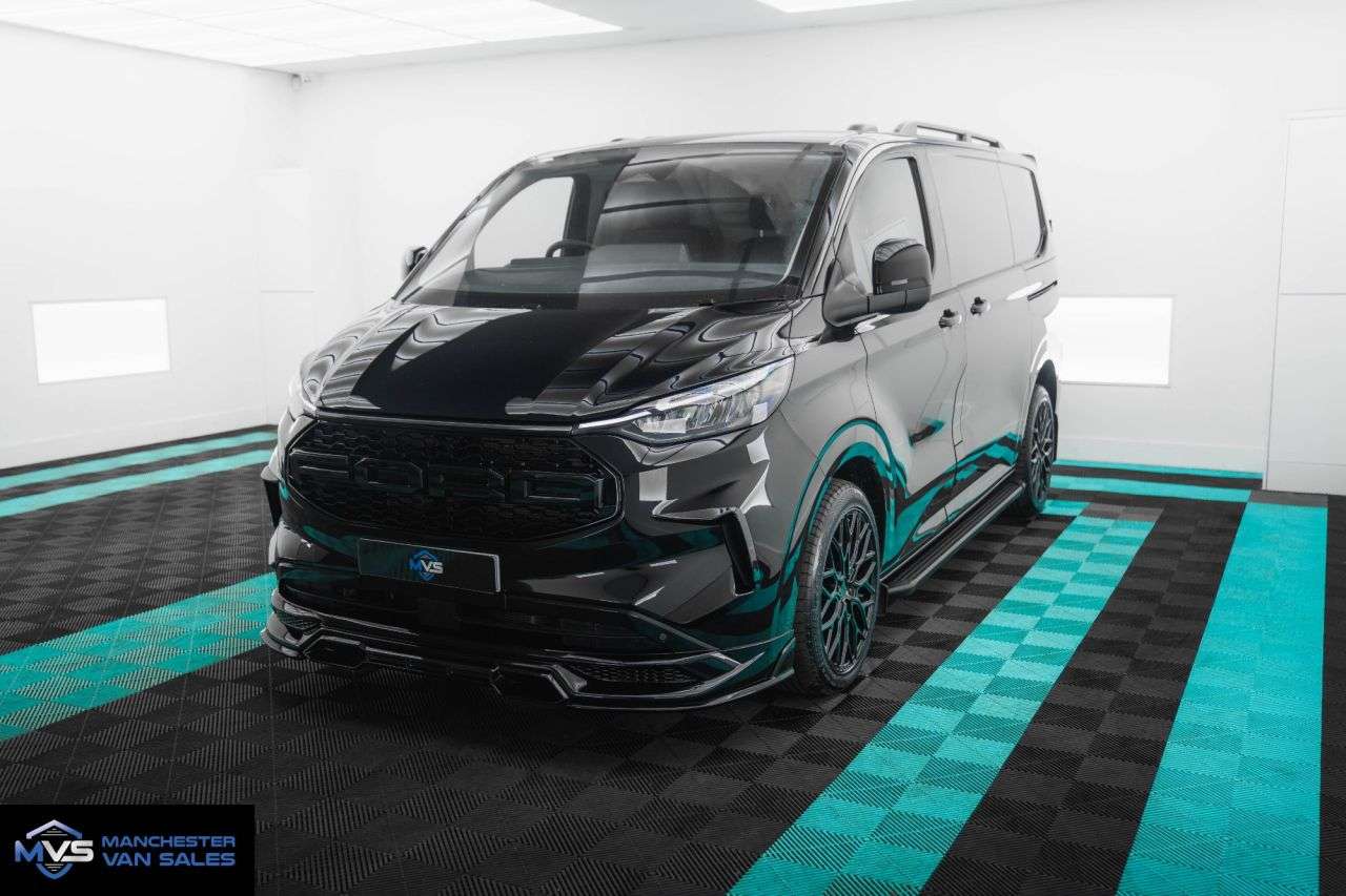 A 2025 FORD TRANSIT CUSTOM 2.0 320 SWB HALO X SPORTS EDITION AUTO - BLACK EDITION A 2025 FORD TRANSIT CUSTOM 2.0 320 SWB HALO X SPORTS EDITION AUTO - BLACK EDITION
