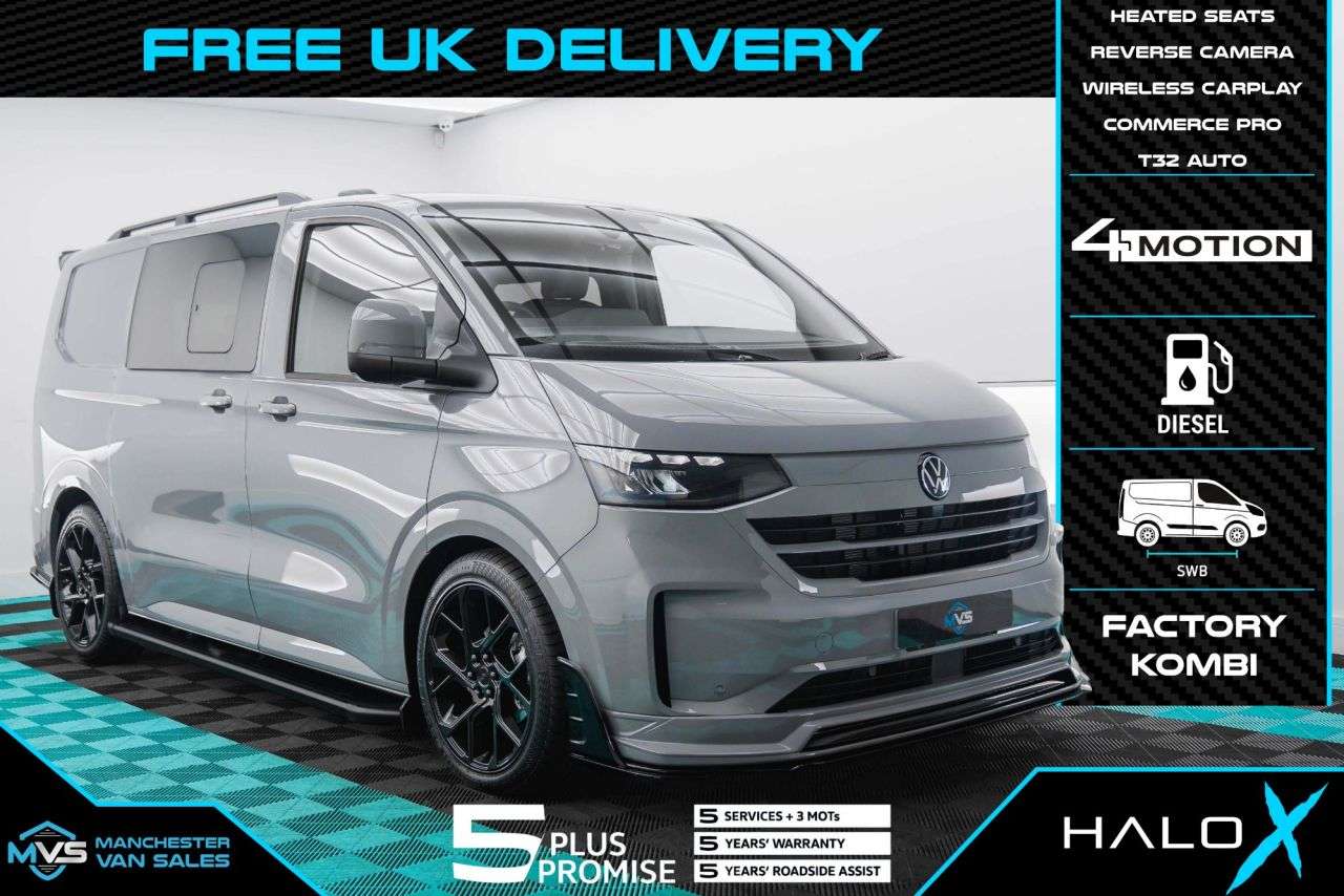 A 2026 VOLKSWAGEN TRANSPORTER 2.0 T32 SWB HALO X 4MOTION FACTORY KOMBI AUTO - STONE GREY A 2026 VOLKSWAGEN TRANSPORTER 2.0 T32 SWB HALO X 4MOTION FACTORY KOMBI AUTO - STONE GREY
