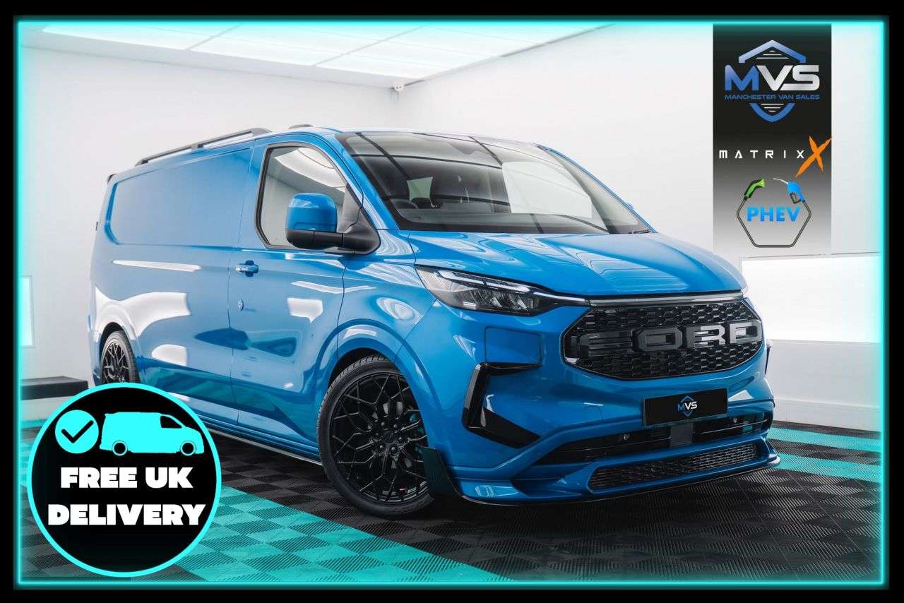 A 2025 FORD TRANSIT CUSTOM 2.5 320 SWB PHEV MCR SPORTS EDITION 232BHP AUTO - AQUA BLUE A 2025 FORD TRANSIT CUSTOM 2.5 320 SWB PHEV MCR SPORTS EDITION 232BHP AUTO - AQUA BLUE