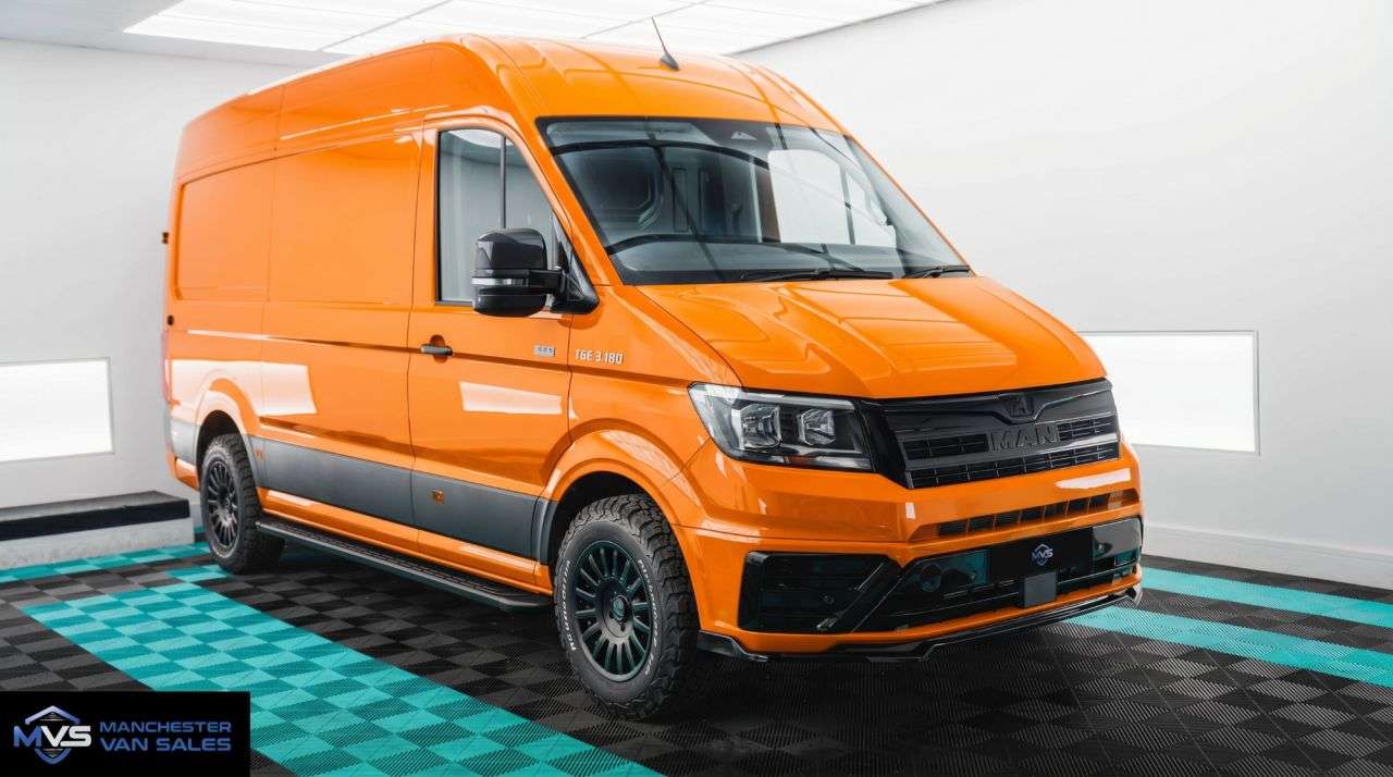 A 2026 MAN TGE 2.0 MWB FWD MCR SPORTS EDITION 180BHP AUTO - BRIGHT ORANGE A 2026 MAN TGE 2.0 MWB FWD MCR SPORTS EDITION 180BHP AUTO - BRIGHT ORANGE
