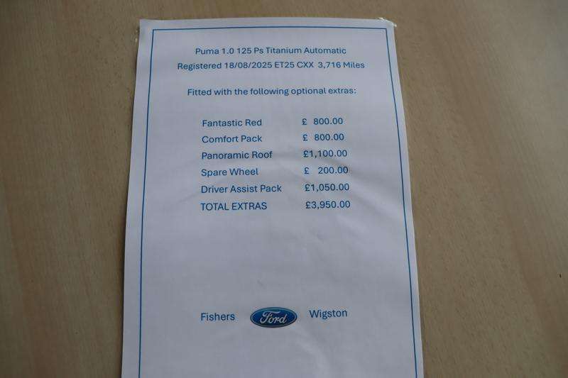A 2025 FORD PUMA 1.0T EcoBoost MHEV Titanium SUV 5dr Petrol Hybrid DCT Euro 6 (s/s) (125 ps) A 2025 FORD PUMA 1.0T EcoBoost MHEV Titanium SUV 5dr Petrol Hybrid DCT Euro 6 (s/s) (125 ps)