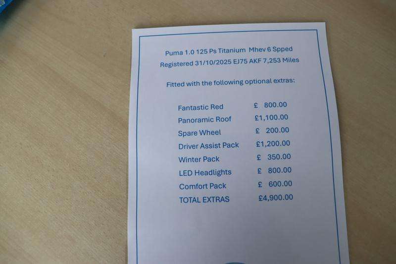 A 2025 FORD PUMA 1.0T EcoBoost MHEV Titanium SUV 5dr Petrol Hybrid Manual Euro 6 (s/s) (125 ps) A 2025 FORD PUMA 1.0T EcoBoost MHEV Titanium SUV 5dr Petrol Hybrid Manual Euro 6 (s/s) (125 ps)