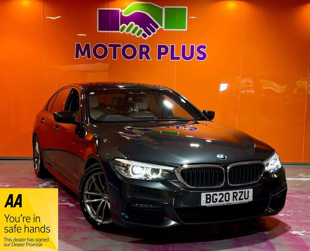 A 2020 BMW 5 SERIES 2.0 520d MHT M Sport Saloon 4dr Diesel Hybrid Auto Euro 6 (s/s) (190 ps) Vi A 2020 BMW 5 SERIES 2.0 520d MHT M Sport Saloon 4dr Diesel Hybrid Auto Euro 6 (s/s) (190 ps) Vi