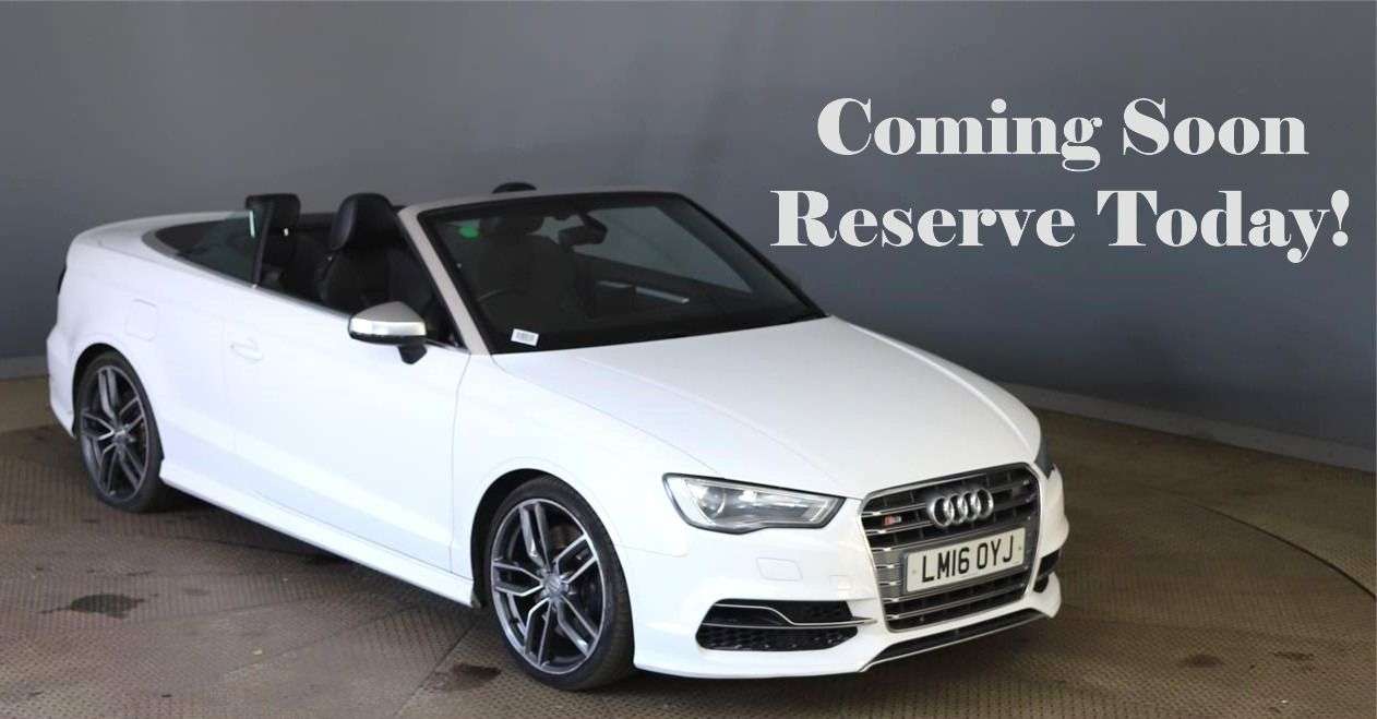 A 2016 AUDI S3 2.0 TFSI Cabriolet 2dr Petrol S Tronic quattro Euro 6 (s/s) (Nav) (300 ps) A 2016 AUDI S3 2.0 TFSI Cabriolet 2dr Petrol S Tronic quattro Euro 6 (s/s) (Nav) (300 ps)